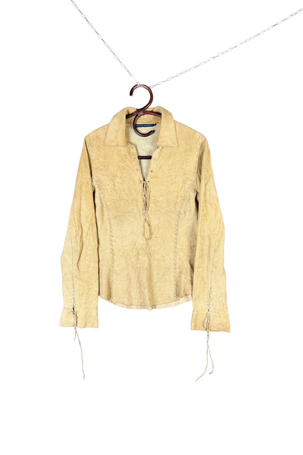 Polo Ralph Lauren Ralph Lauren Suede Lace-Up Western Blouse Size S / US 4 / IT 40 - 1 Thumbnail