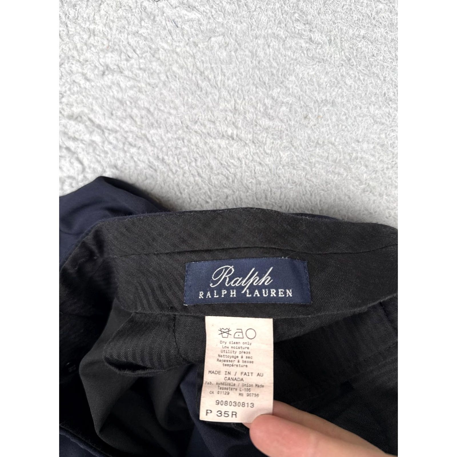 Ralph Lauren Ralph Lauren Pants Men 35x28 Blue Dress Flat Front Straight Leg Regular Size US 35 - 6 Thumbnail