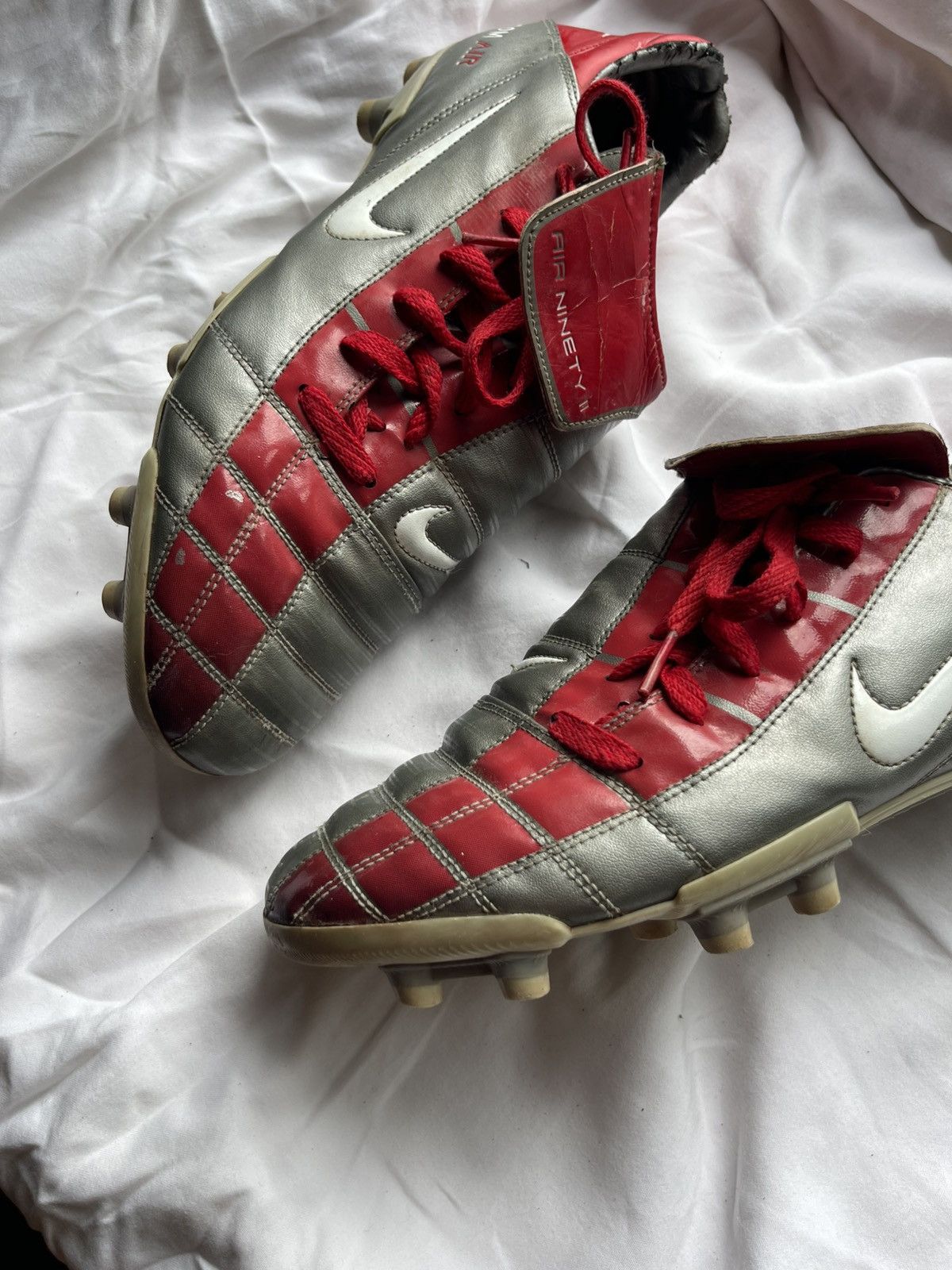Nike 2004 Nike Total 90 Silver / Red Soccer cleats boots Size US 12 / EU 45 - 4 Thumbnail