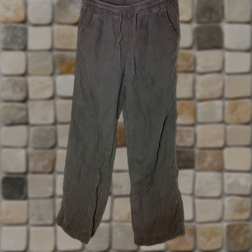 Vintage VINTAGE L.L. Bean Women's Pants Size 8 Linen Gray Straight Fit Casual Workwear Spring Summer Size 30" / US 8 / IT 44 - 1 Thumbnail