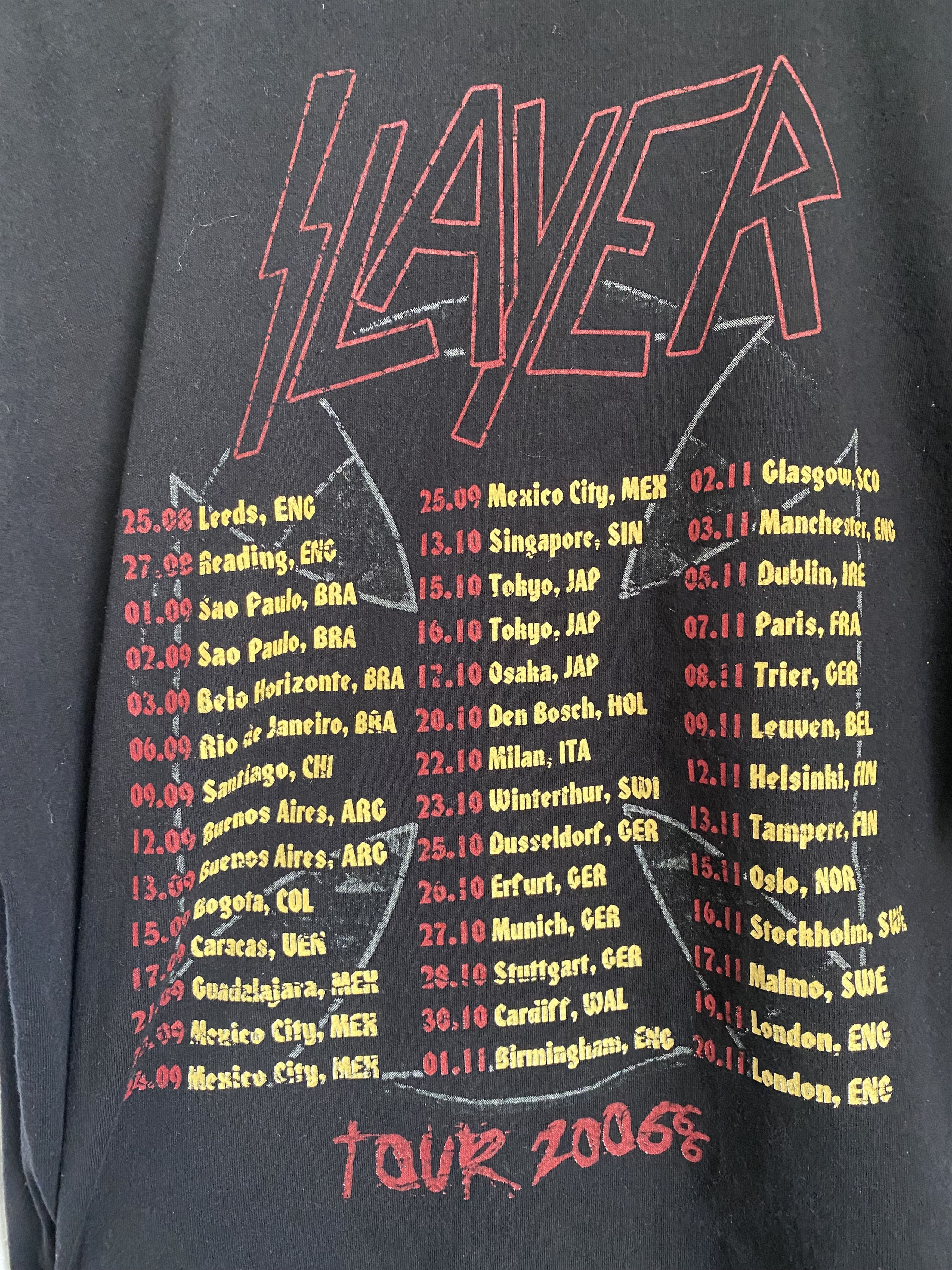 Band Tees × Vintage Vintage 2005 Slayer tour 666 t-shirt Size US XL / EU 56 / 4 - 6 Thumbnail