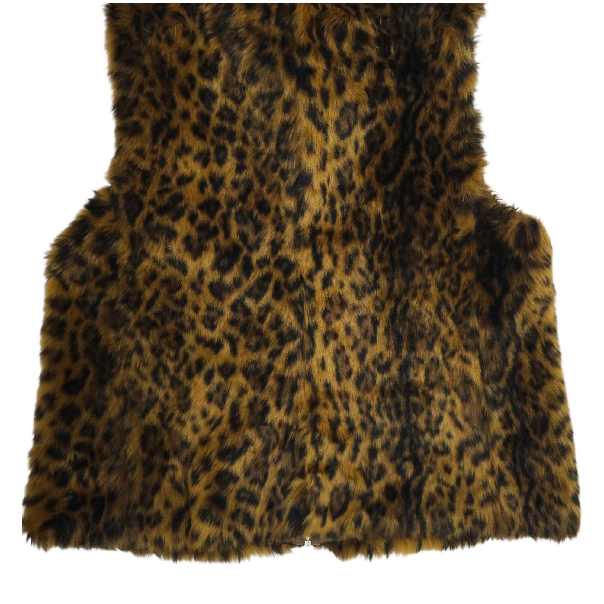 J.Crew J.Crew Faux Leopard Fur Vest Size L Animal Print Zip Front Size L / US 10 / IT 46 - 12 Thumbnail