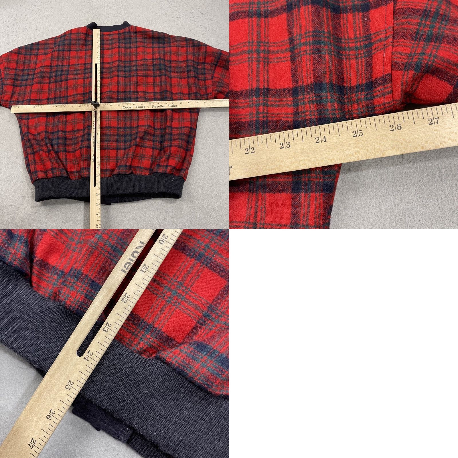 Pendleton VINTAGE Pendleton Sweater Mens Large Red Plaid 100% Wool Grandpa Cardigan USA Size US L / EU 52-54 / 3 - 8 Thumbnail