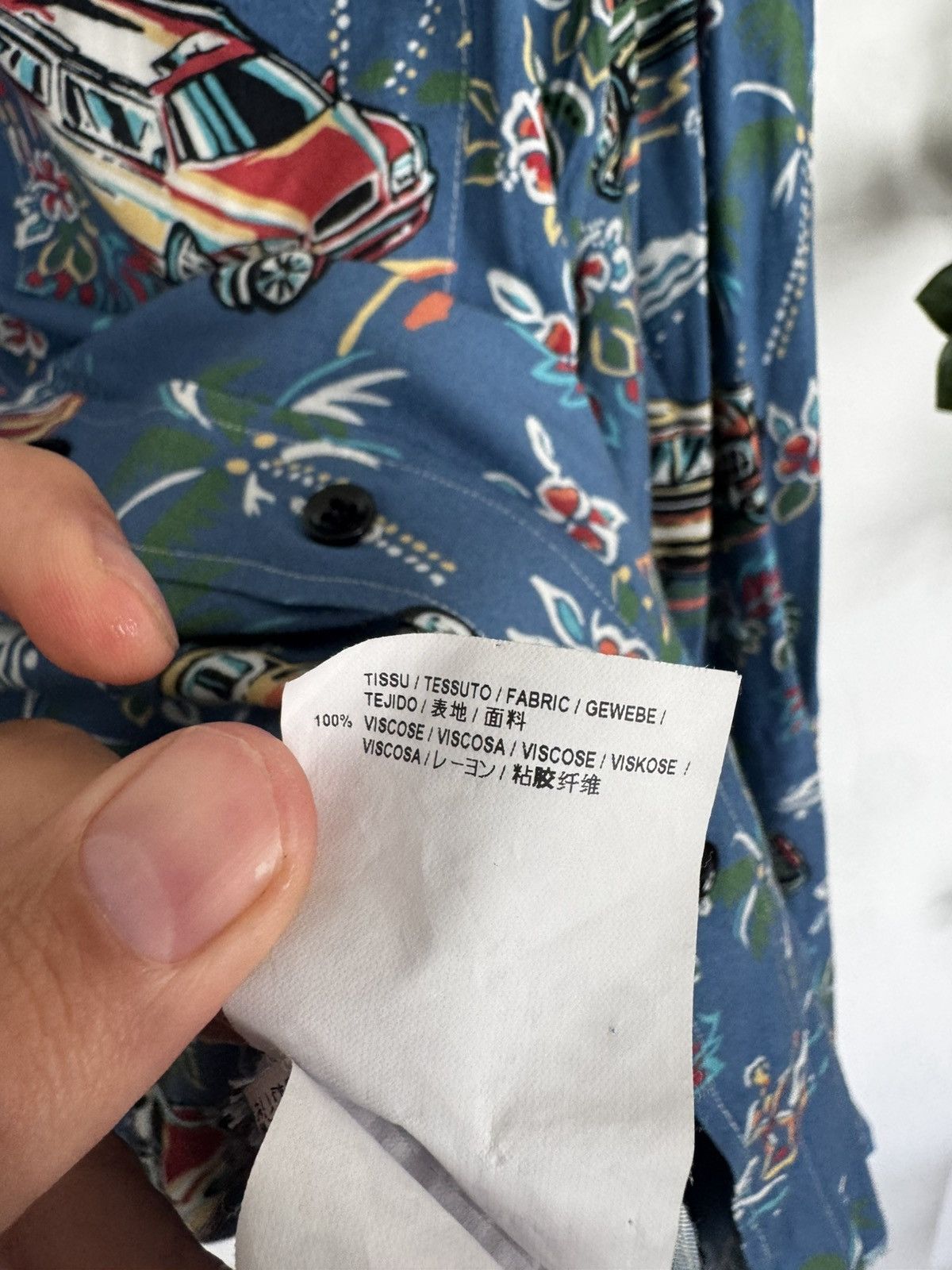 Saint Laurent Paris Hedi Cars Hawaii Shirt Viscose Size US XL / EU 56 / 4 - 5 Thumbnail