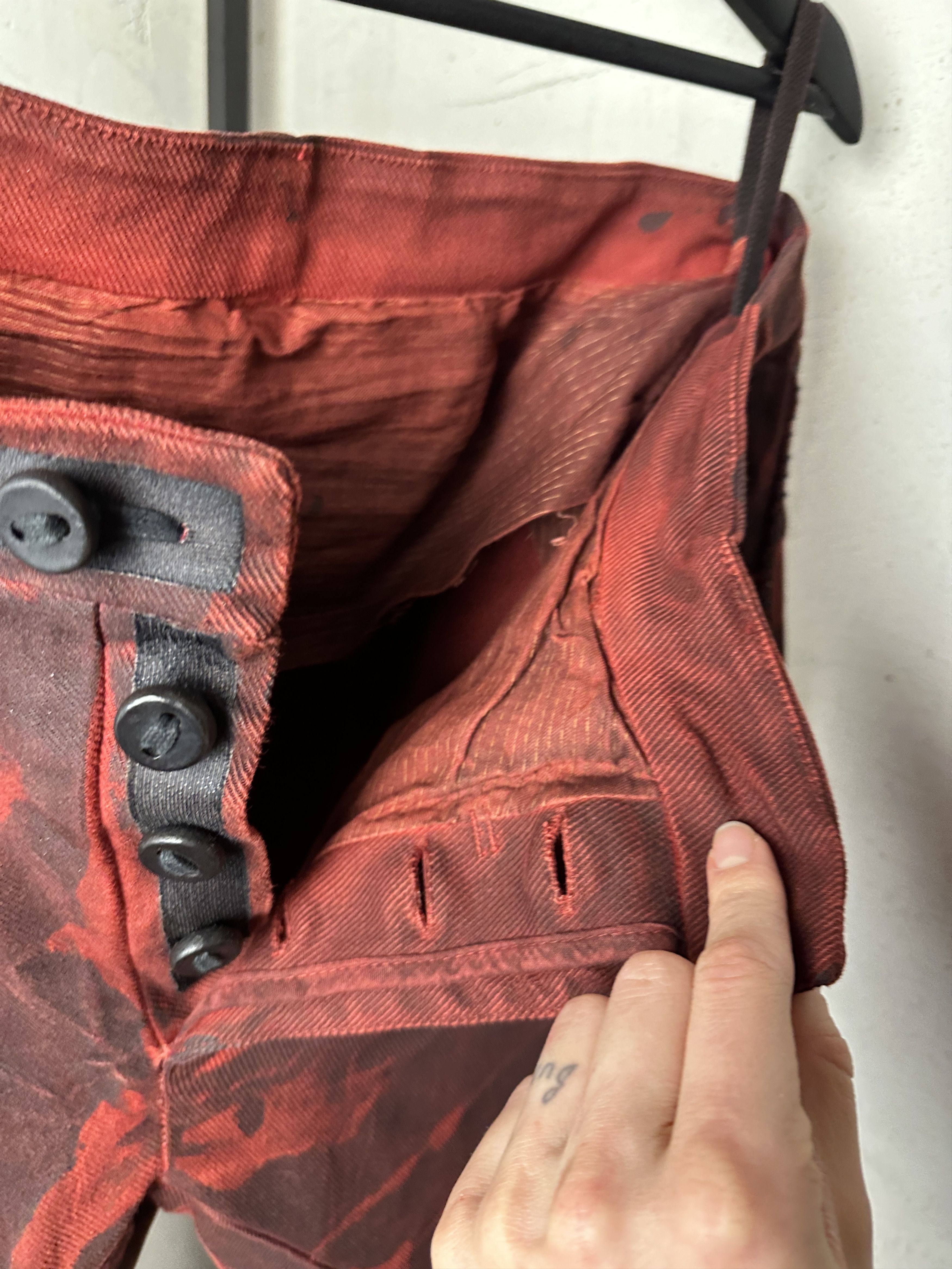 Boris Bidjan Saberi BBS P13 Handsewn Blood Denim Pants Size US 36 / EU 52 - 8 Thumbnail