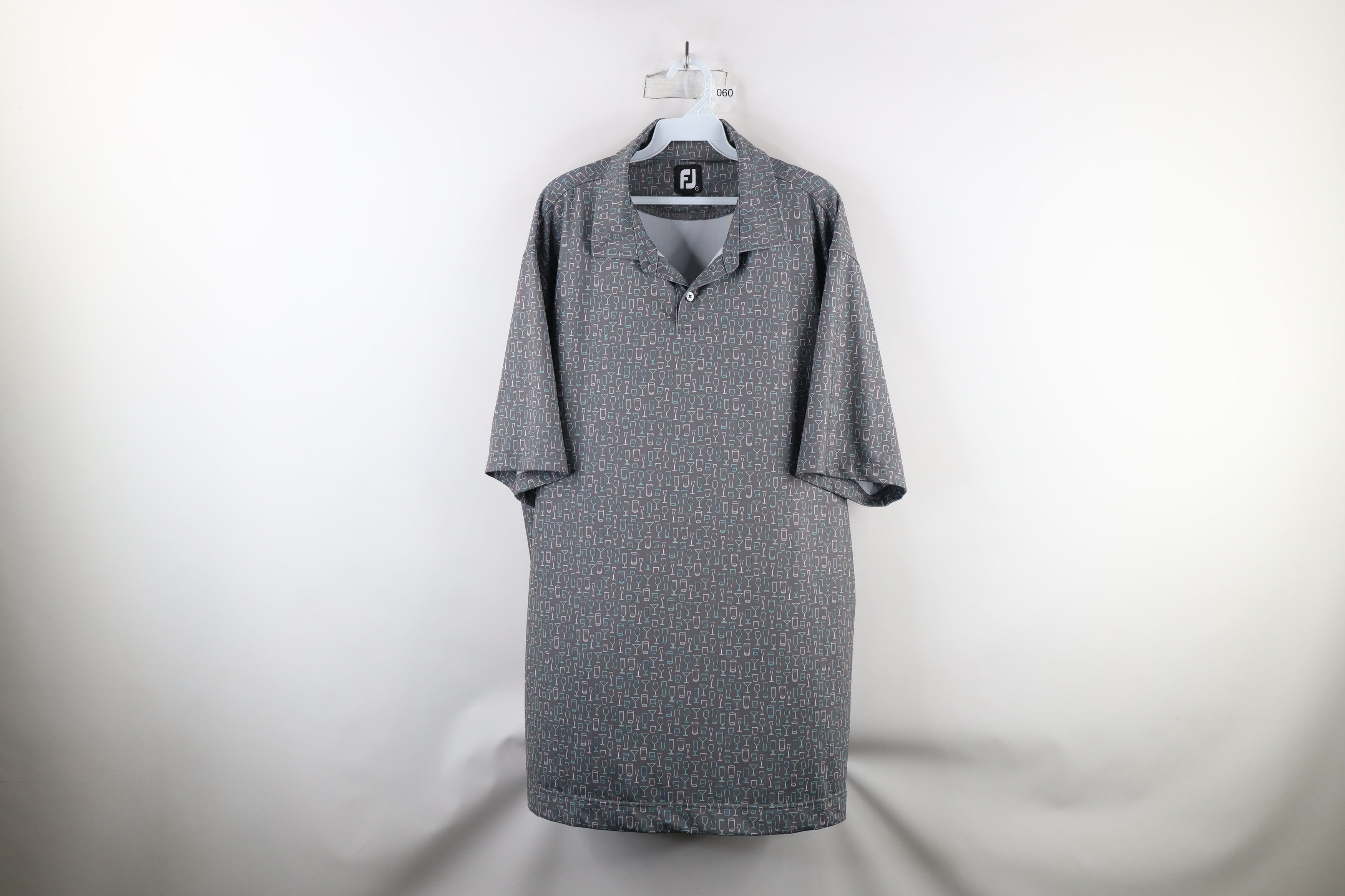 Footjoy × Vintage FootJoy All Over Print Stretch Collared Golf Polo Shirt Size US XXL / EU 58 / 5 - 1 Thumbnail