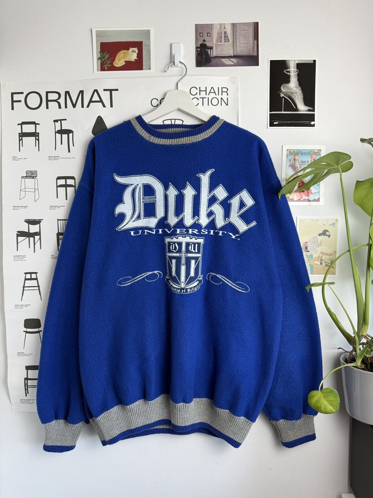 Vintage Vintage 90s Duke University big logo fleece sweatshirt L usa Size US L / EU 52-54 / 3 - 1 Thumbnail
