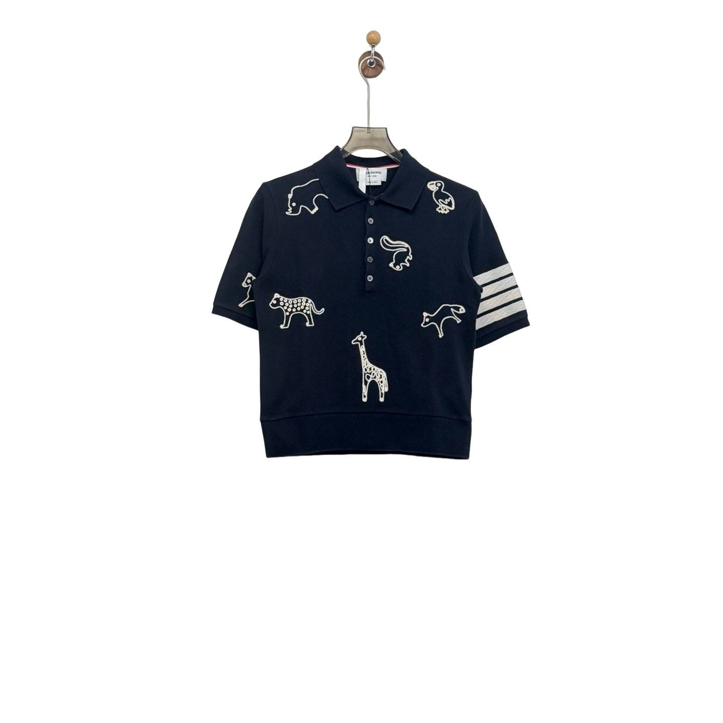 Thom Browne Thom Browne Animal Embroidery 4-Bar Polo Size 0 Size US XS / EU 42 / 0 - 1 Thumbnail