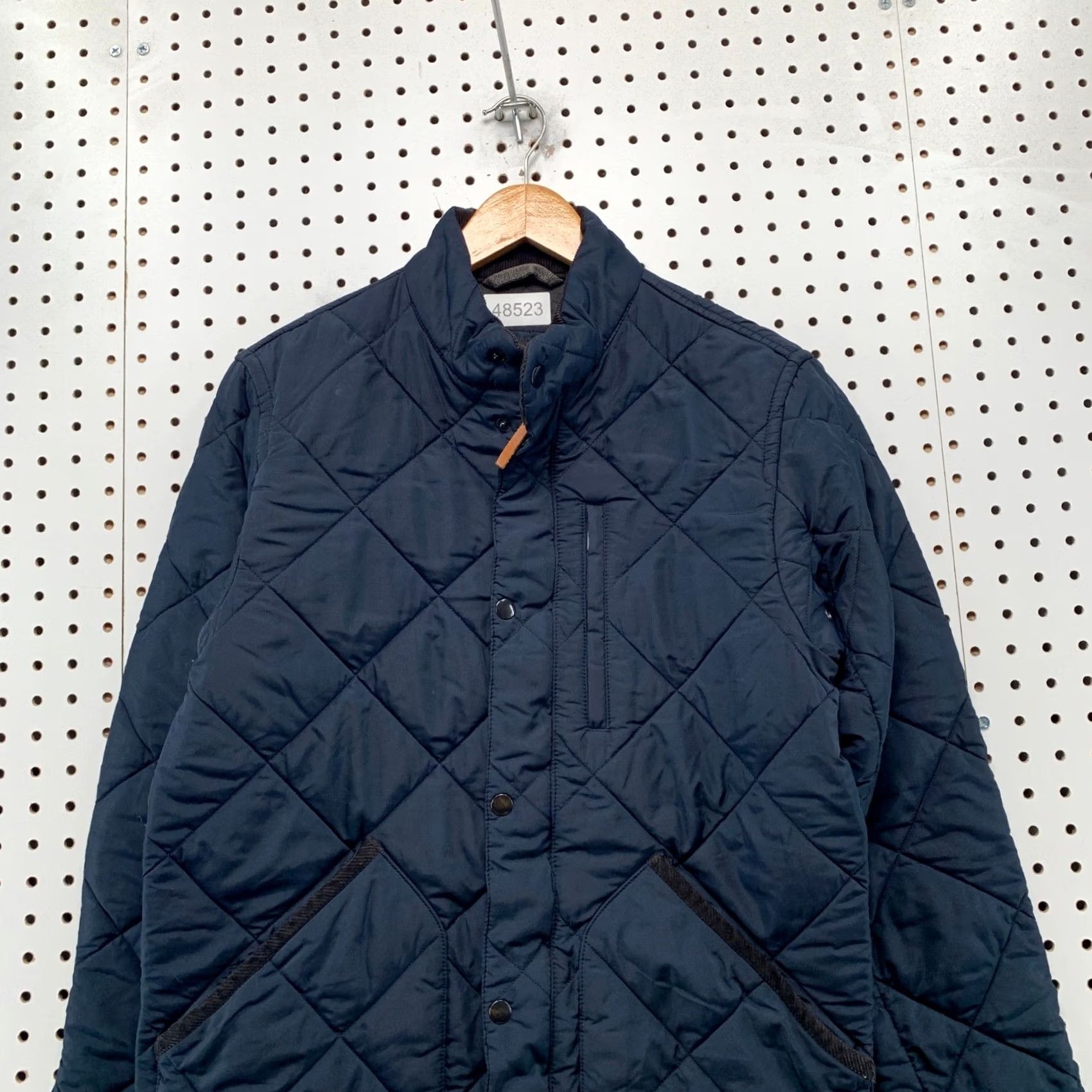 J.Crew J.Crew Quilted Jacket Mens Small Navy Blue Diamond Quilt Corduroy Trim Suffolk Size US S / EU 44-46 / 1 - 5 Thumbnail