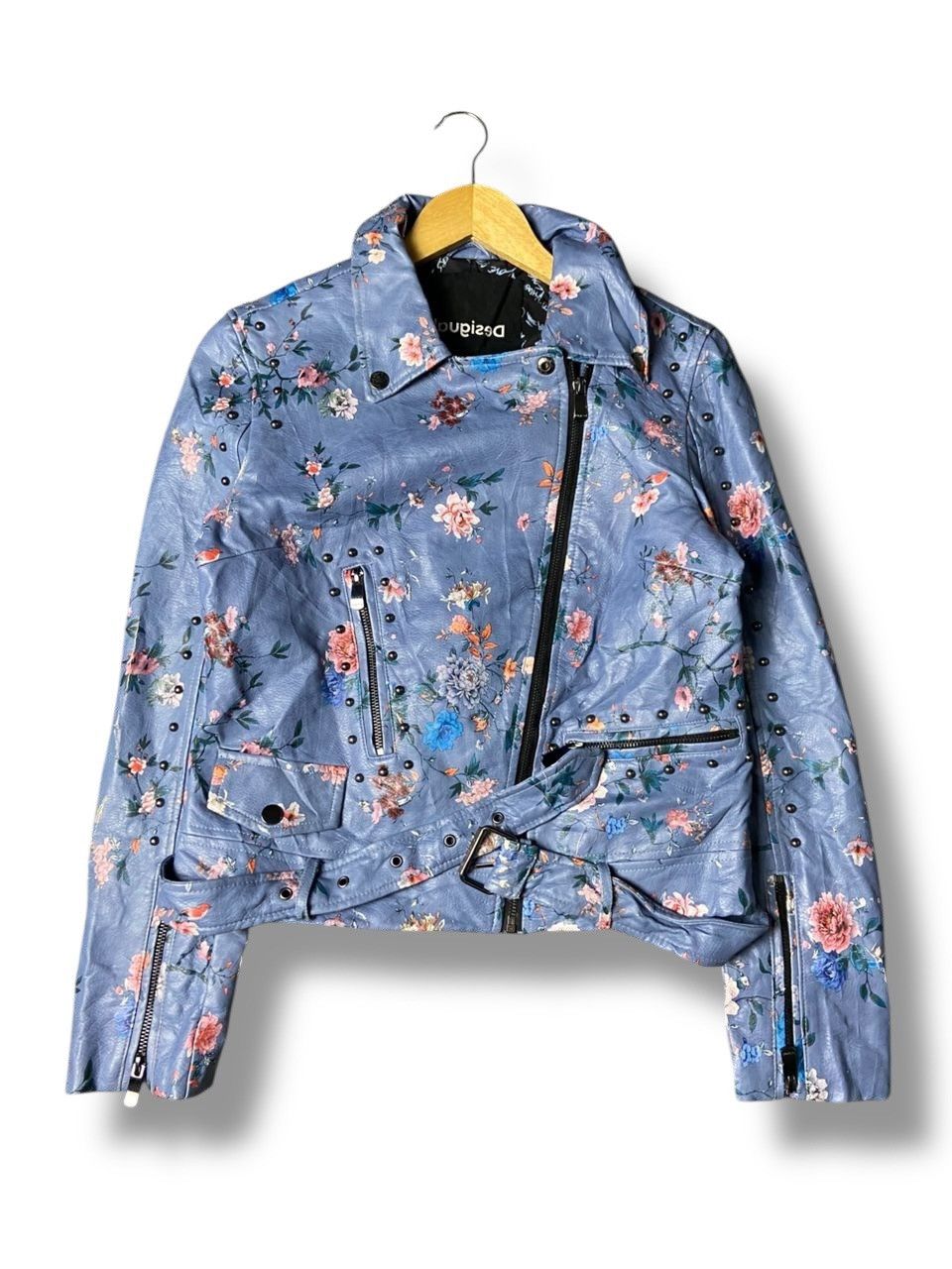 Desigual DESIGUAL Nassau Faux Leather Crop Jacket (144) Size US XXS / EU 40 - 1 Thumbnail