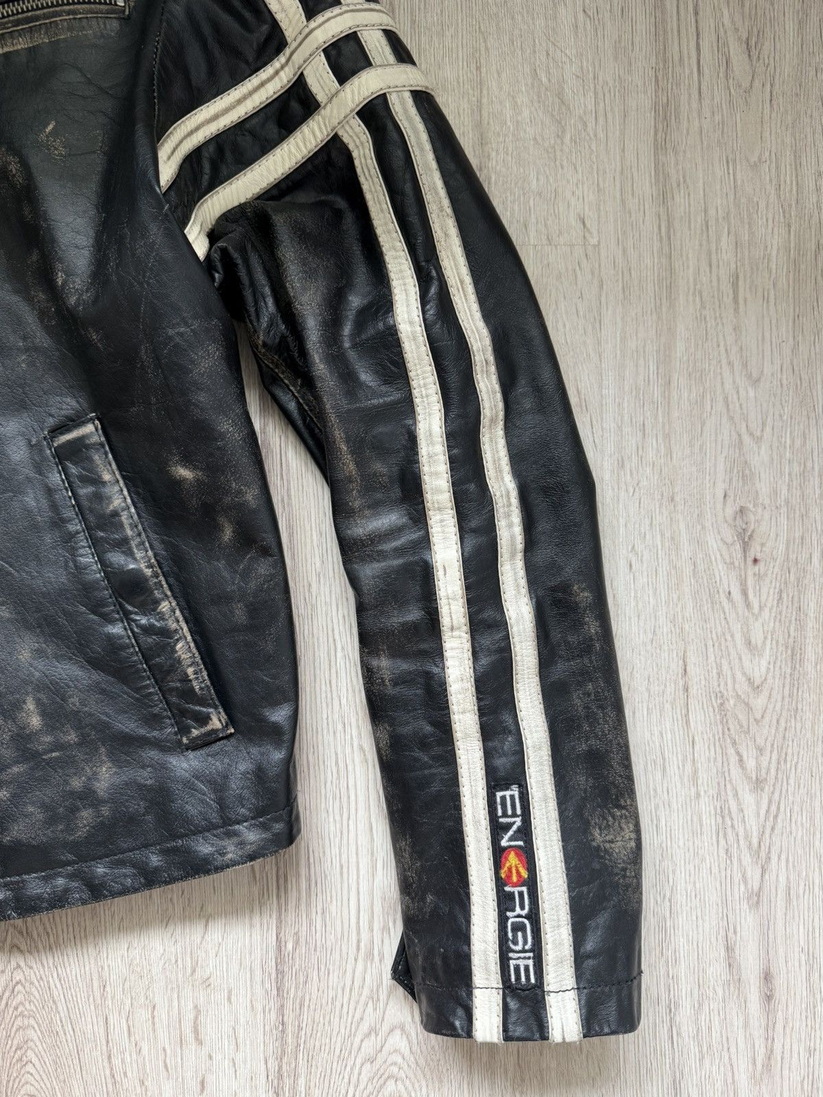 Energie Energie Distressed Leather Biker Jacket Y2K Moto Archive Size US L / EU 52-54 / 3 - 3 Thumbnail