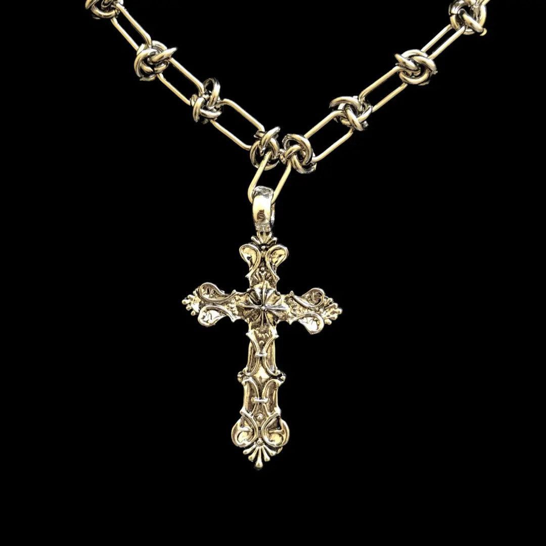 Jewelry Cross Linked Chain Punk Gothic Necklace Size ONE SIZE - 6 Thumbnail