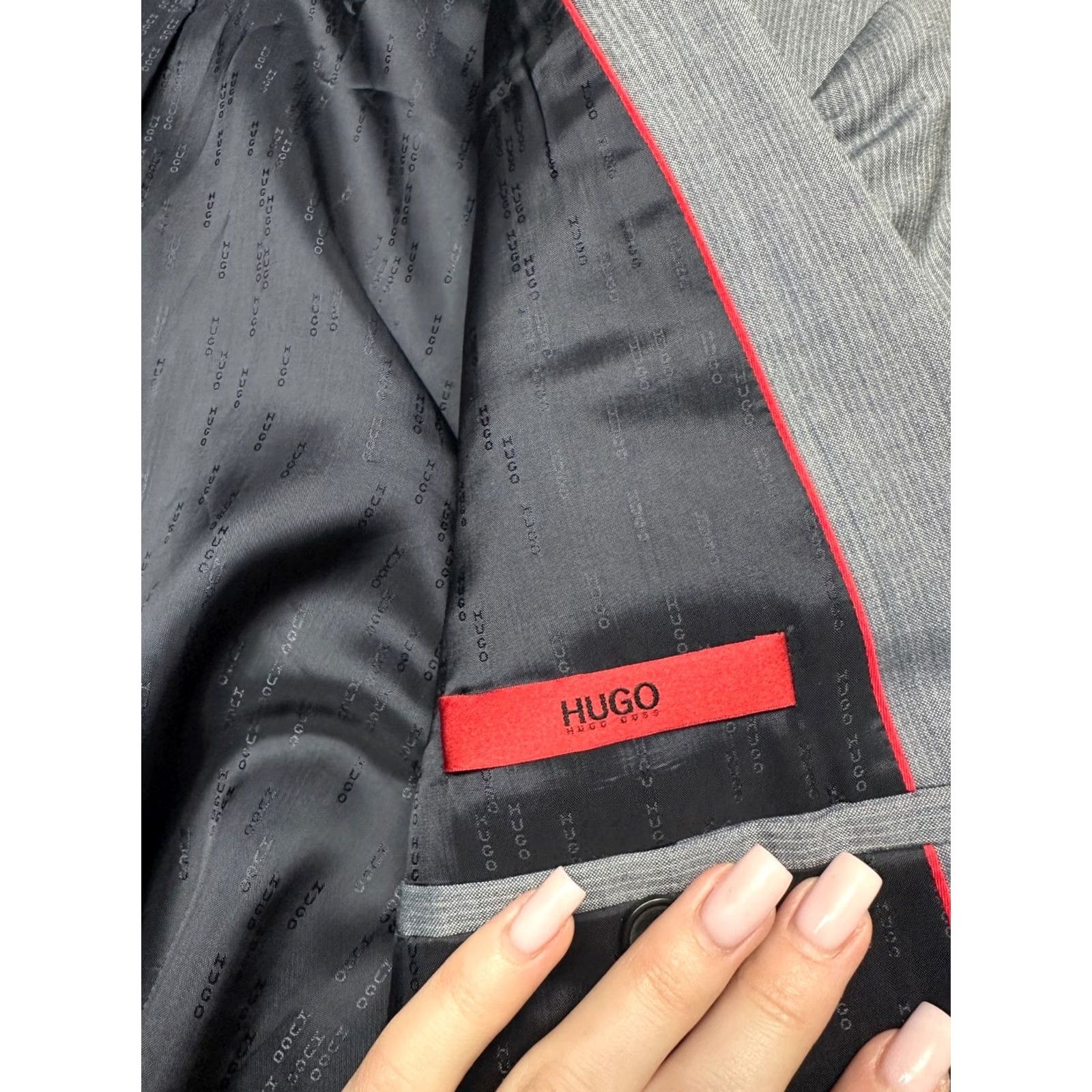 Hugo Boss HUGO BOSS Suit Mens Wool 2 Button Blazer + Pants Size 50 Gray 2 Piece Vintage: No (N/A) Size 50R - 4 Thumbnail