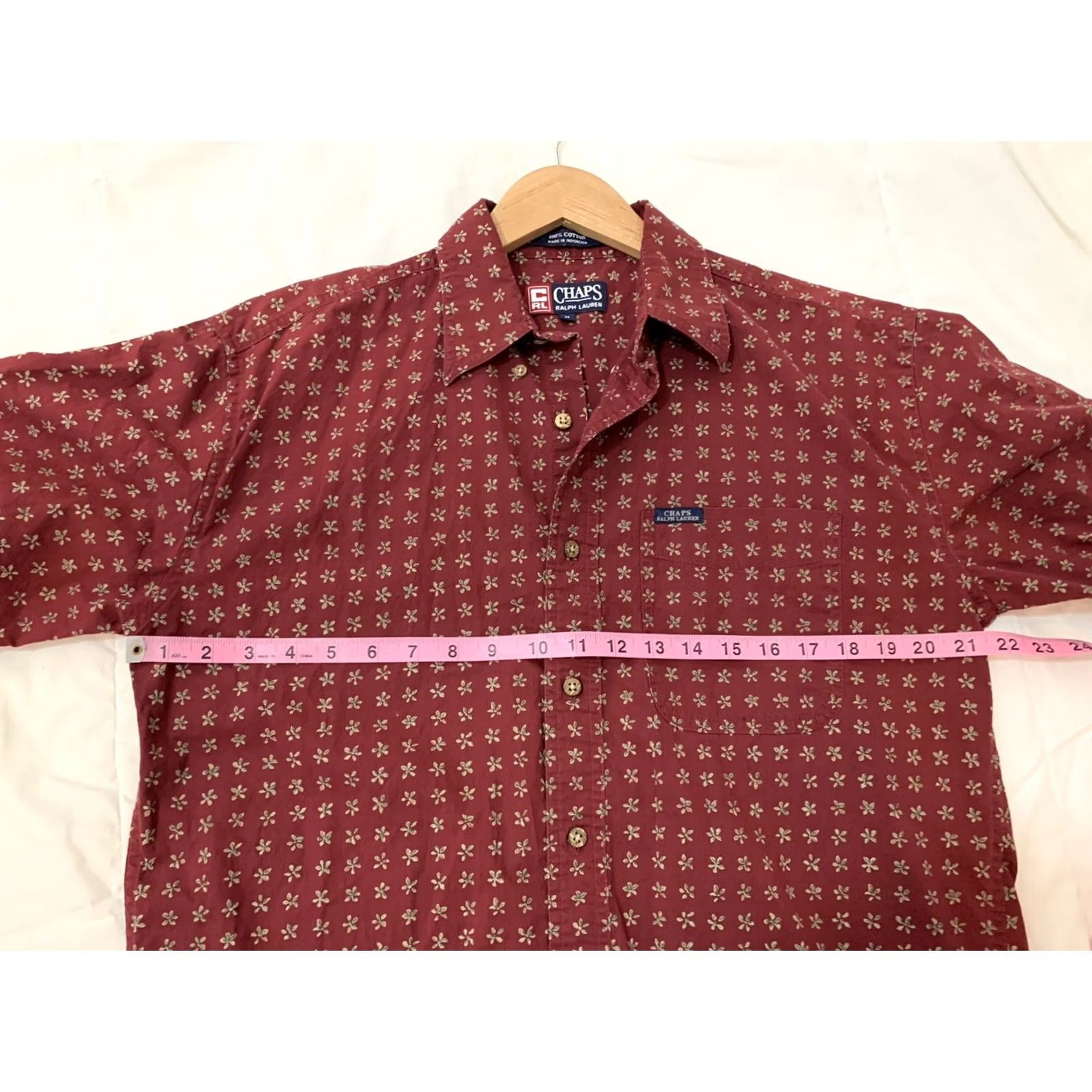 Chaps Chaps VTG Floral Short Sleeve Button-Up Shirt Men's M Red Size US M / EU 48-50 / 2 - 5 Thumbnail