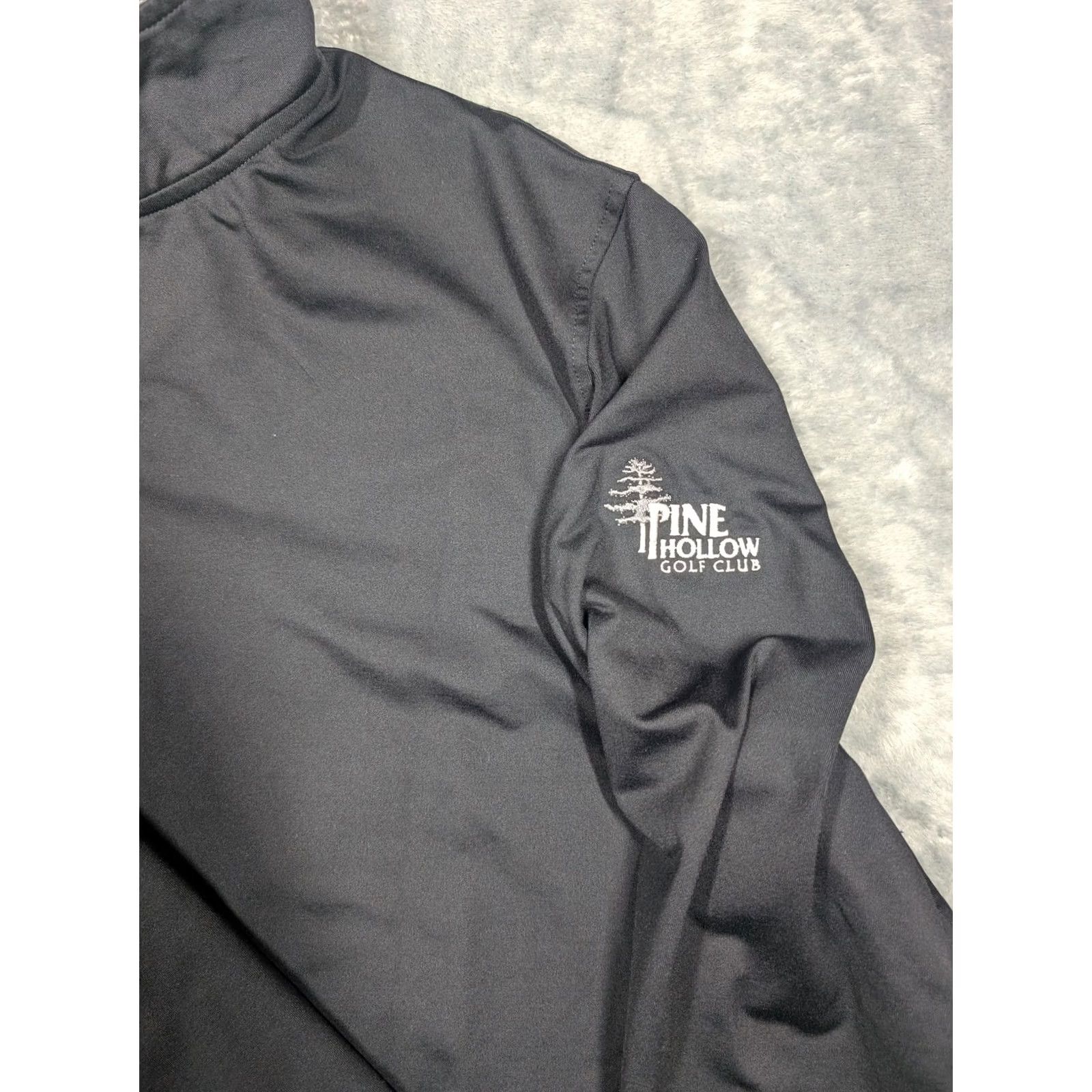 Footjoy FootJoy Pullover Mens Large Black Pine Hollow Golf Club Half Zip Performance Size US L / EU 52-54 / 3 - 5 Thumbnail