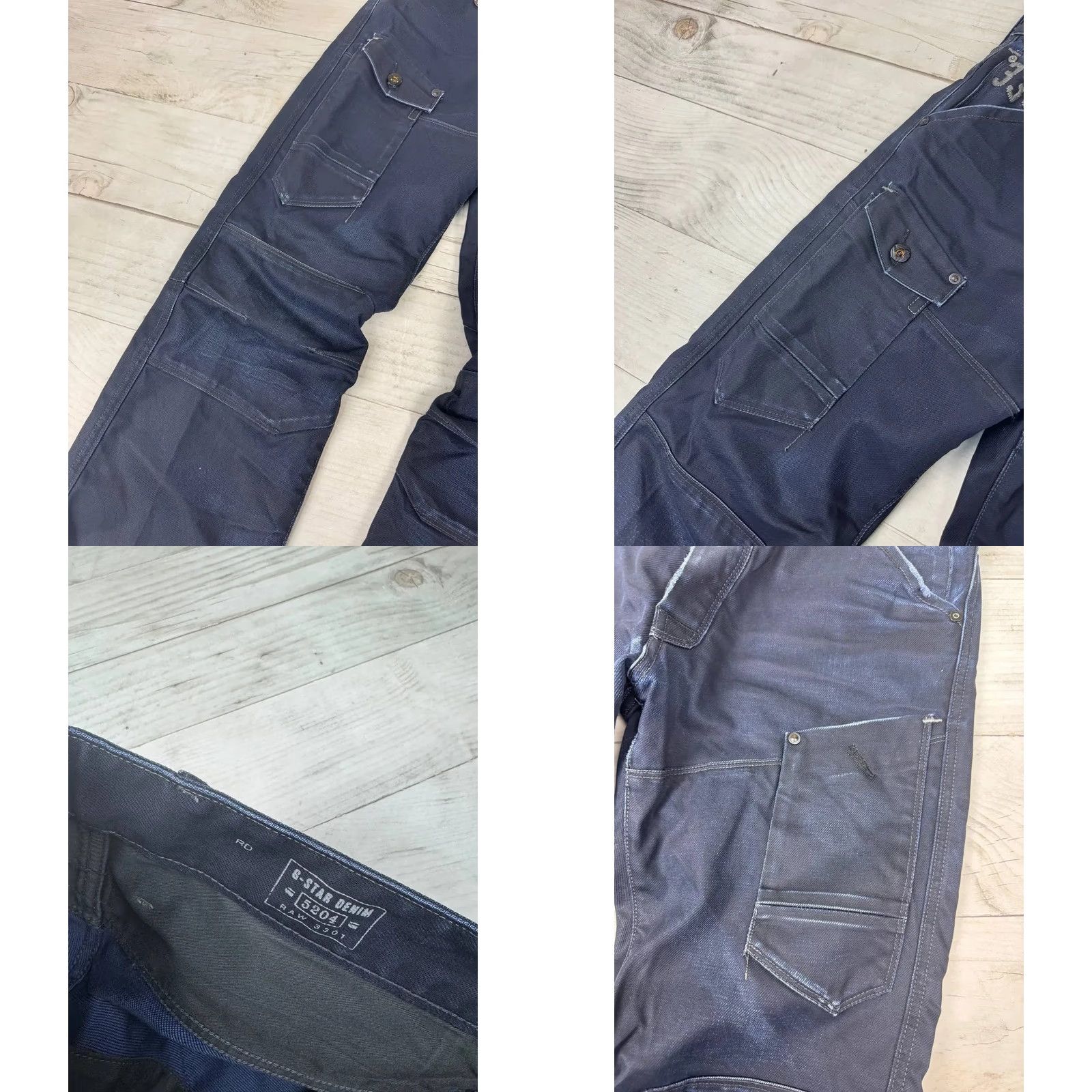 G-Star VINTAGE G-Star Jeans Men 33 Blue Denim 5-Pocket Logo Cargo Straight 90s 2000s Y2K Pants Size US 33 - 8 Thumbnail