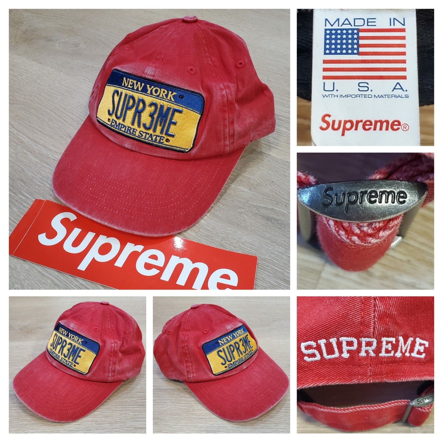 Supreme License Plate 6-Panel (SS25) - $48