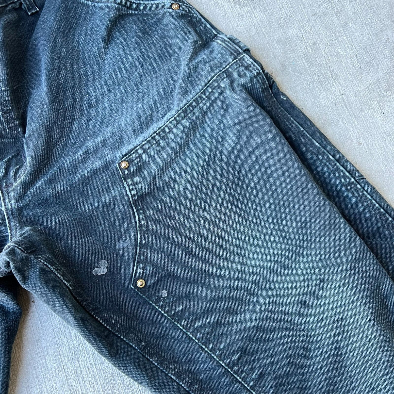 Carhartt × Vintage Carhartt faded black double knee work wear carpenter pants Size US 35 - 8 Thumbnail