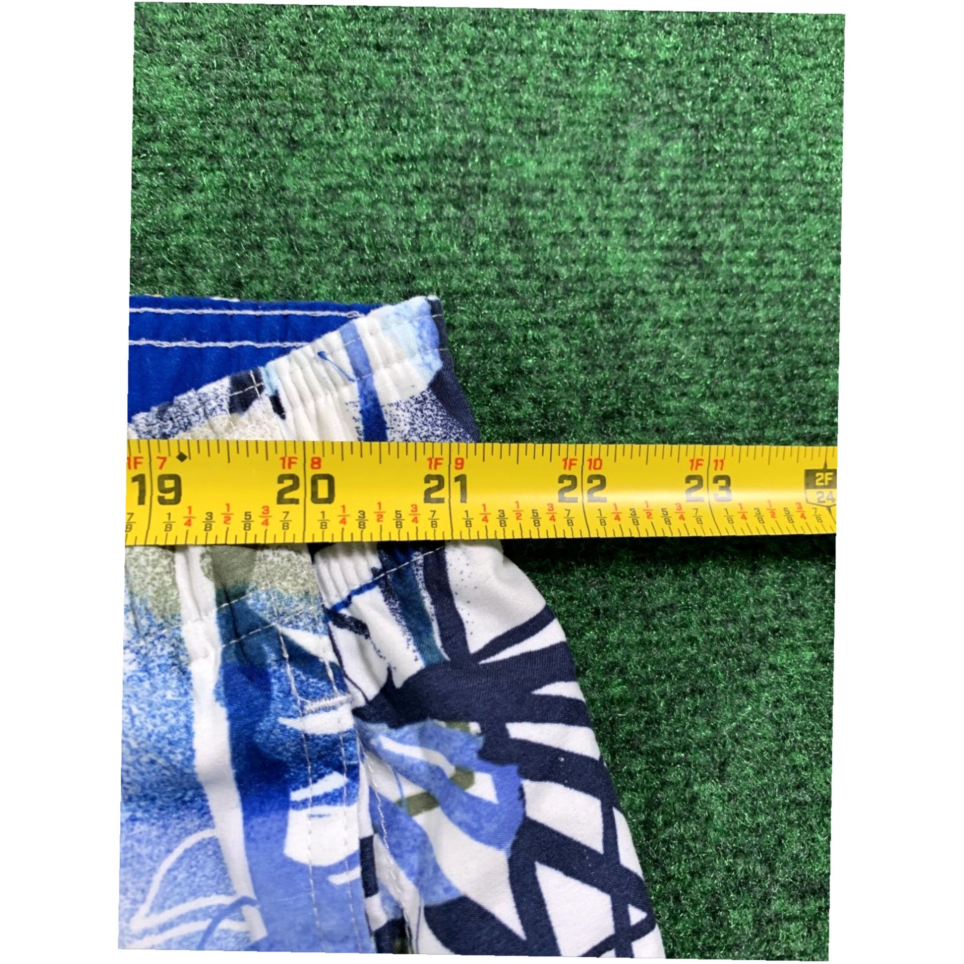 Nike Nike Swim Trunks Mens XXL Blue White Black Drawstring Pockets Mesh Lined Size ONE SIZE - 6 Thumbnail
