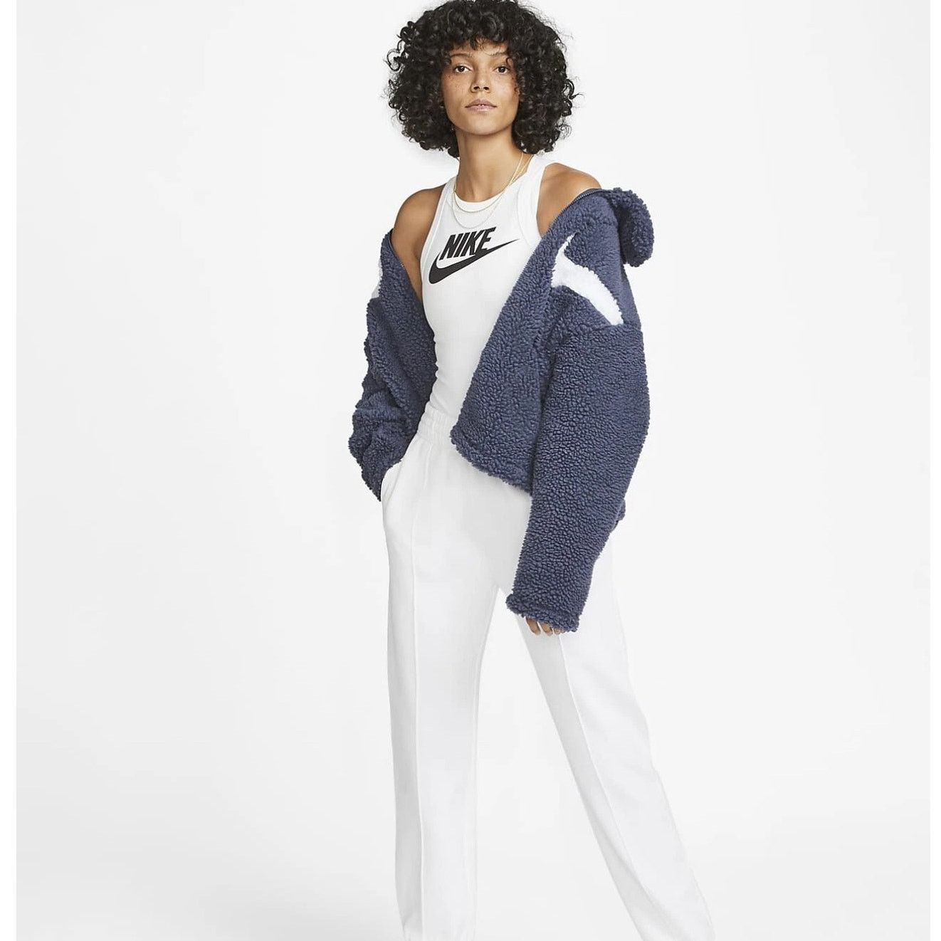 Nike Nike Women's Sportswear Swoosh Full Zip Jacket (DD5620-437) Size L / US 10 / IT 46 - 2 Thumbnail
