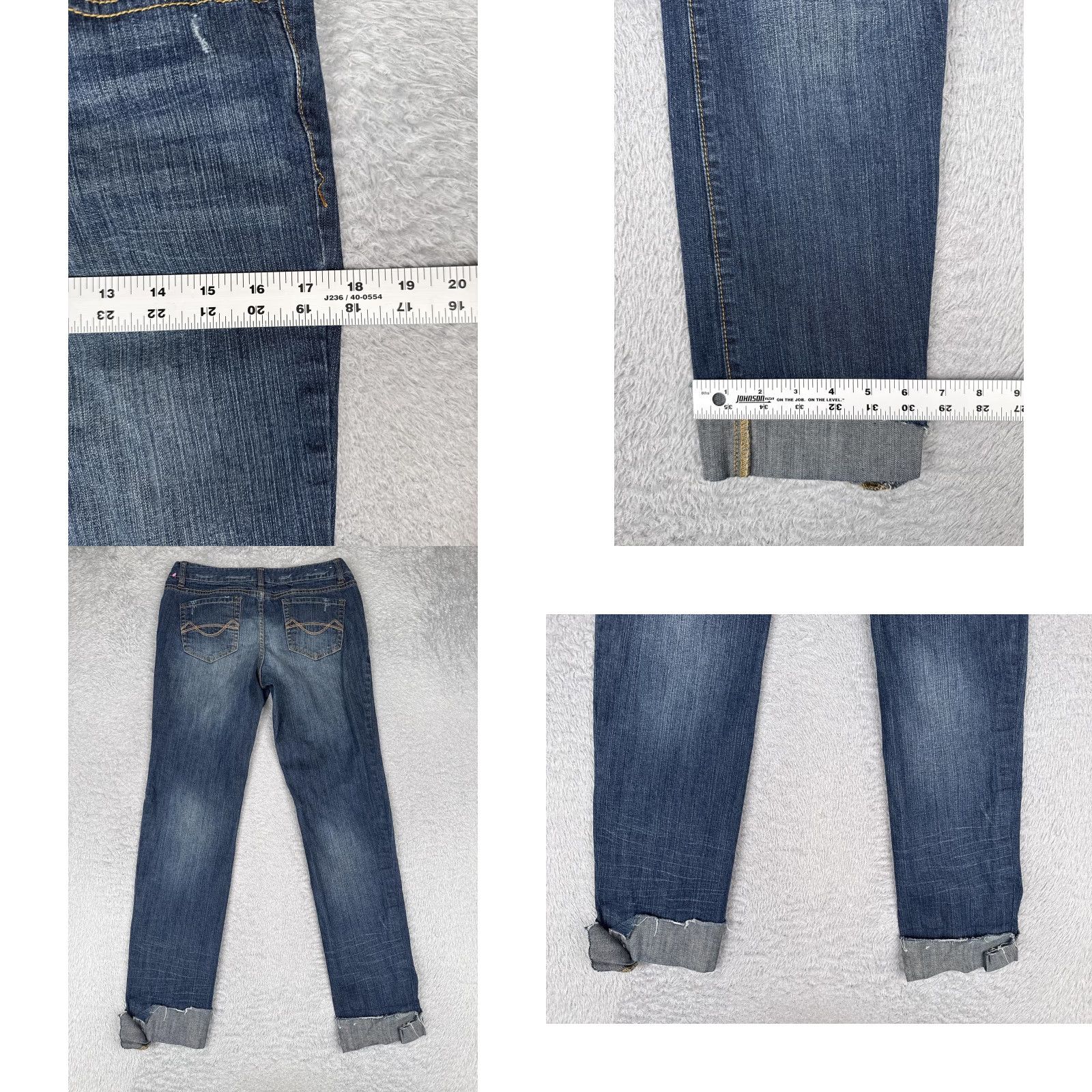 Mossimo Mossimo Supply Co Bootcut Jeans Juniors 9L Blue Med Wash Low Rise Stretch 30x30 Denim Jeans Women's 90s Spring Summer Fall Winter Size 30" / US 8 / IT 44 - 9 Thumbnail