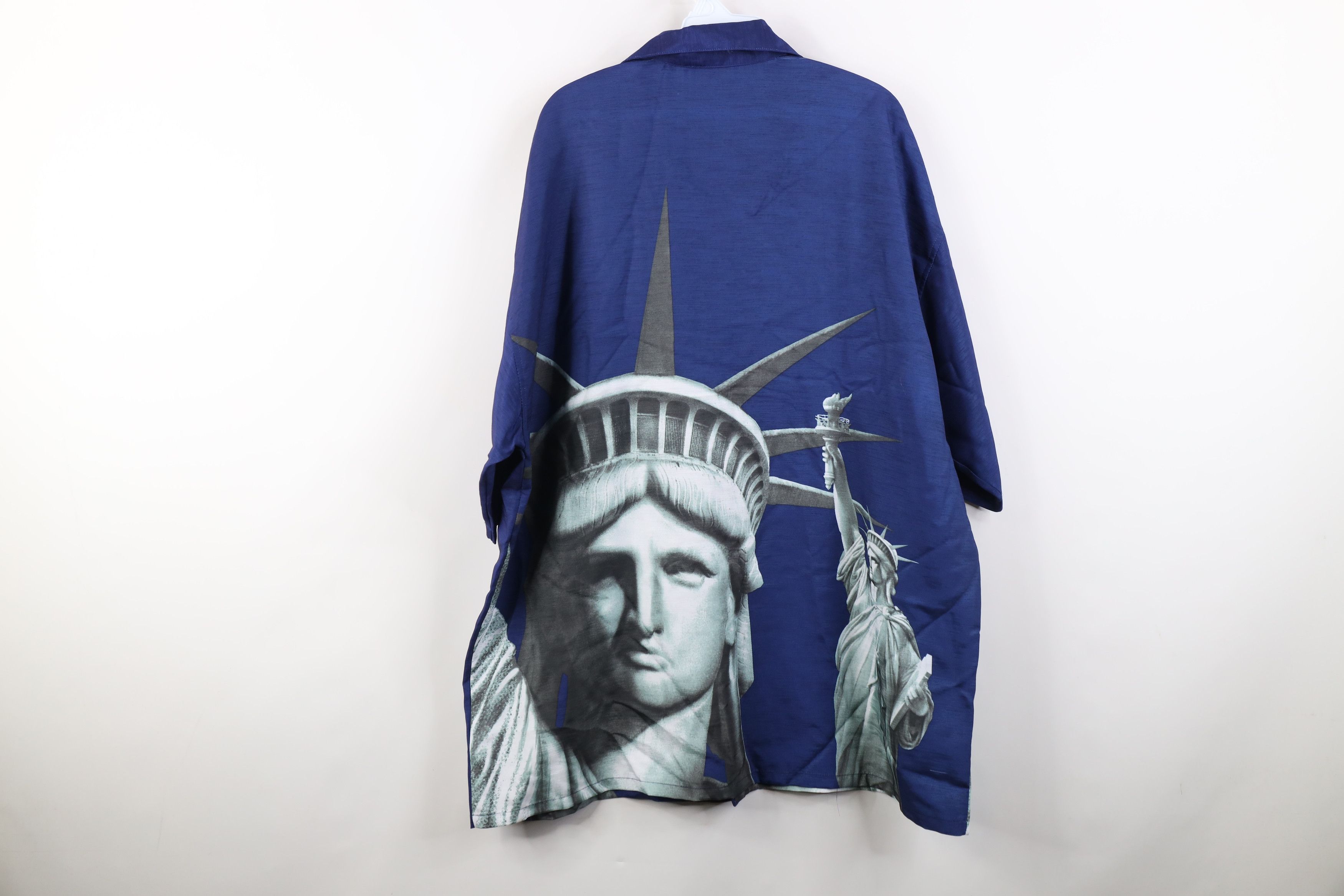 Vintage Deadstock Vintage 90s Y2K Statue of Liberty Button Shirt Size US L / EU 52-54 / 3 - 11 Thumbnail