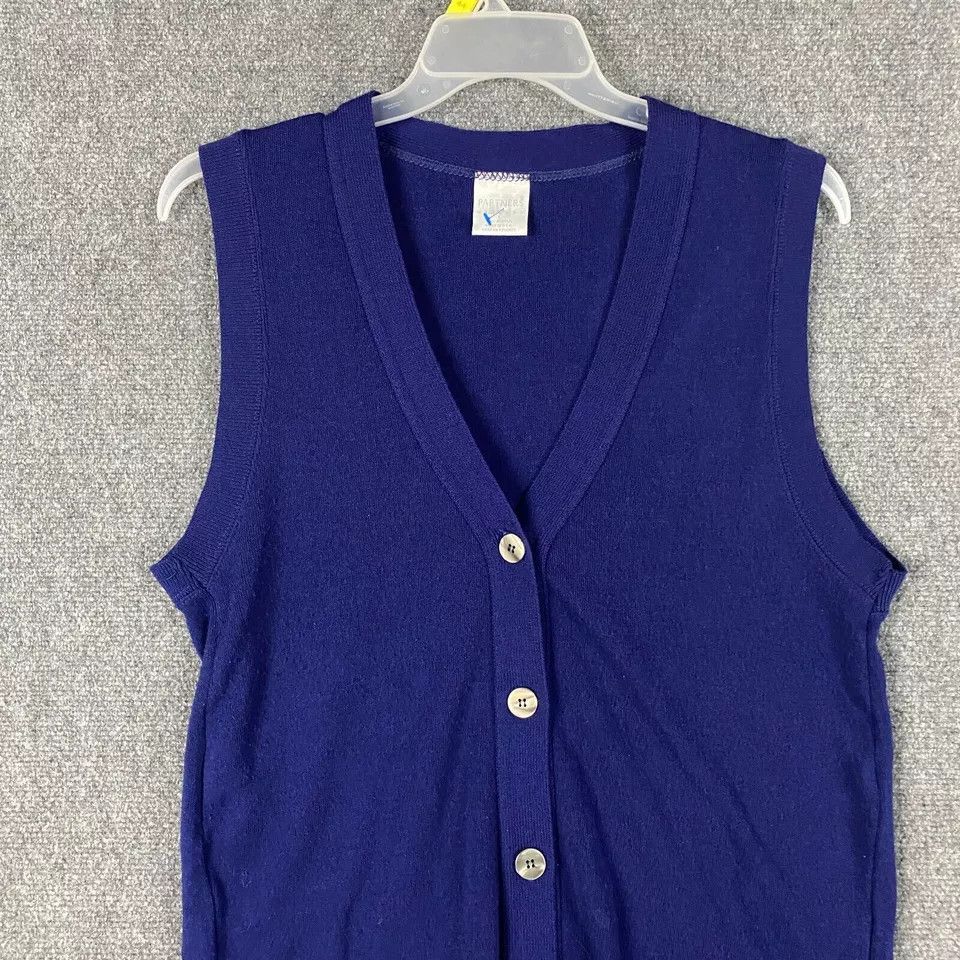 Vintage Vintage Partners Mervyns Cardigan Women's Large Sleeveless Size L / US 10 / IT 46 - 2 Thumbnail