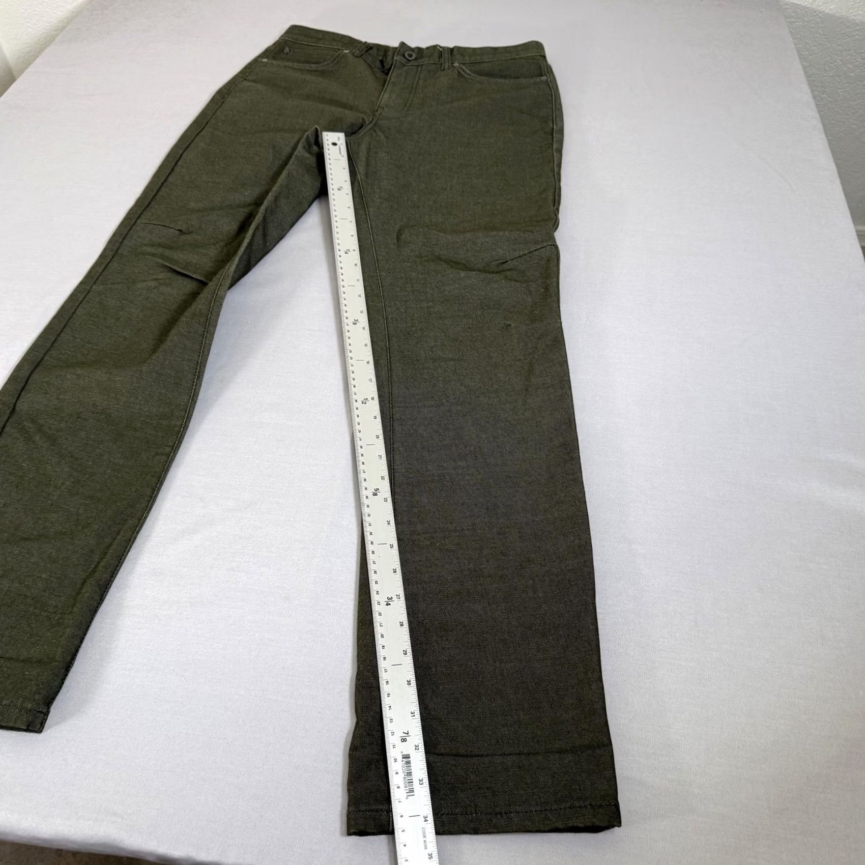 Black Diamond Black Diamond Jeans Men 33x34 Green Straight Fit Stretch Denim Pant Climb Regular Pocket Logo Size US 33 - 3 Thumbnail