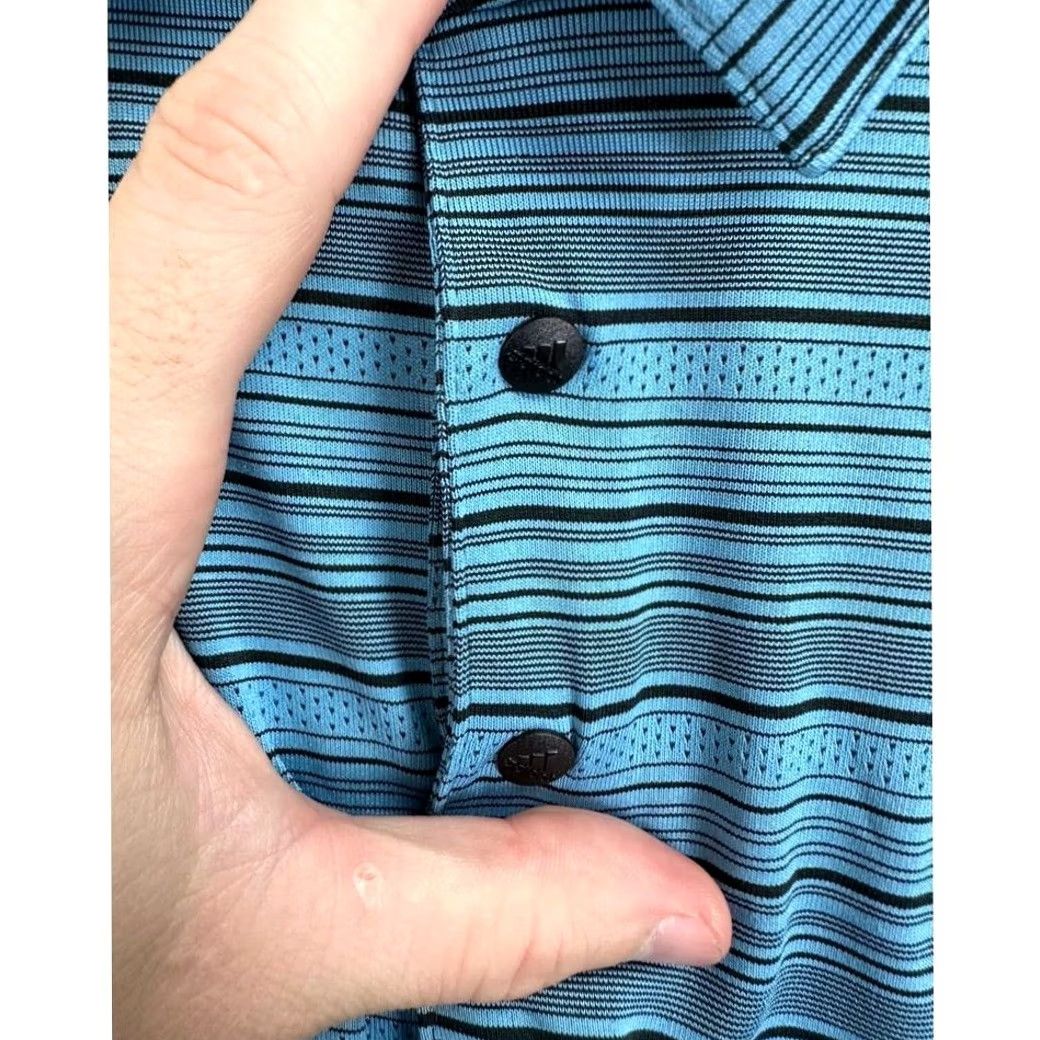 Adidas Adidas PrimeGreen Golf Polo Shirt Men Medium Blue Stripe Short Sleeve Collared Athletic Nike Size US M / EU 48-50 / 2 - 6 Thumbnail