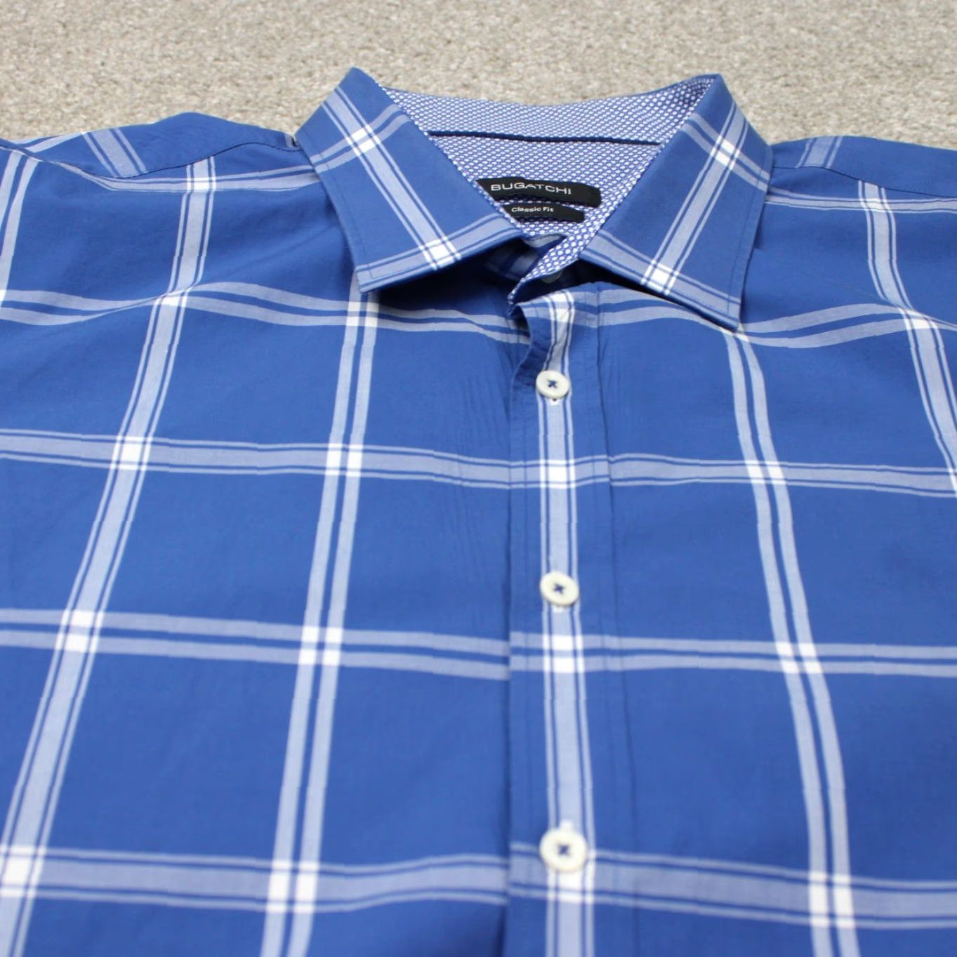 BUGATCHI Bugatchi Uomo Shirt Men 3XL Blue Classic Fit Button-Up Long Sleeve Cotton Shirt Size US XXL / EU 58 / 5 - 5 Thumbnail