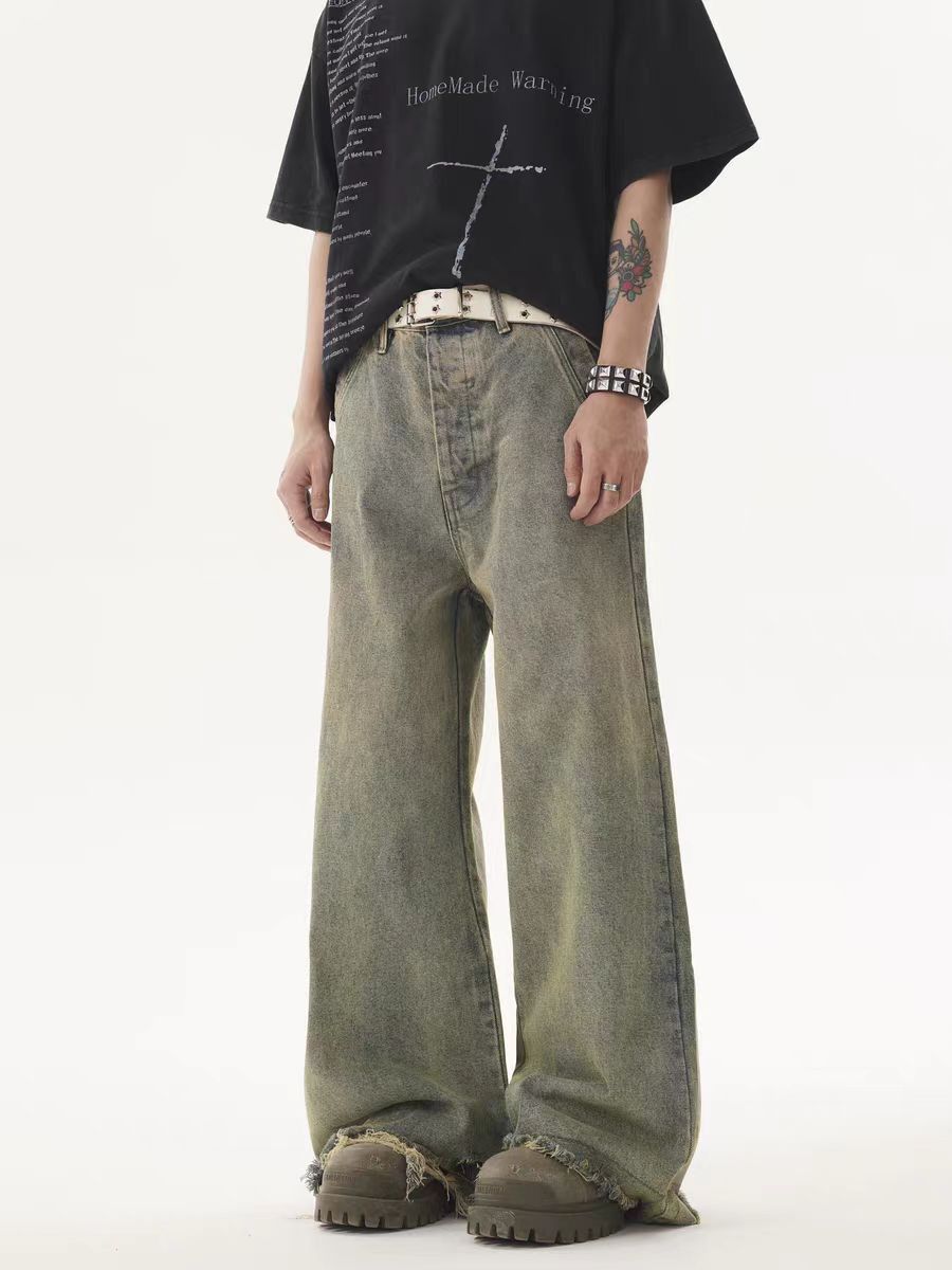 Jean Vintage street hip-hop washed and faded micro flare jeans Size US 34 / EU 50 - 5 Thumbnail