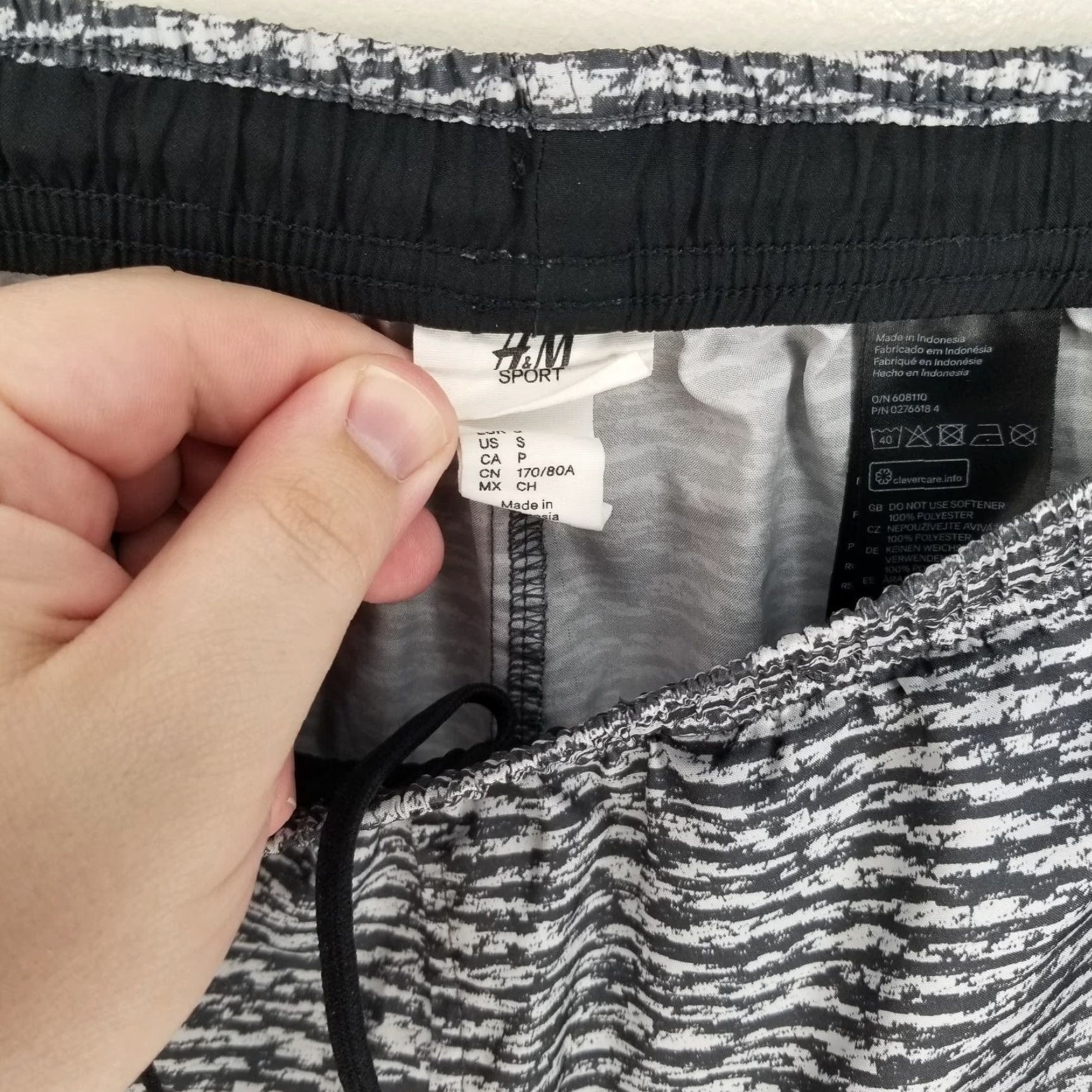 H&M H&M Sport Shorts Women S Black White Drawstring Activewear Athletic Cross Training Gym Running Womens Size 28" / US 6 / IT 42 - 3 Thumbnail