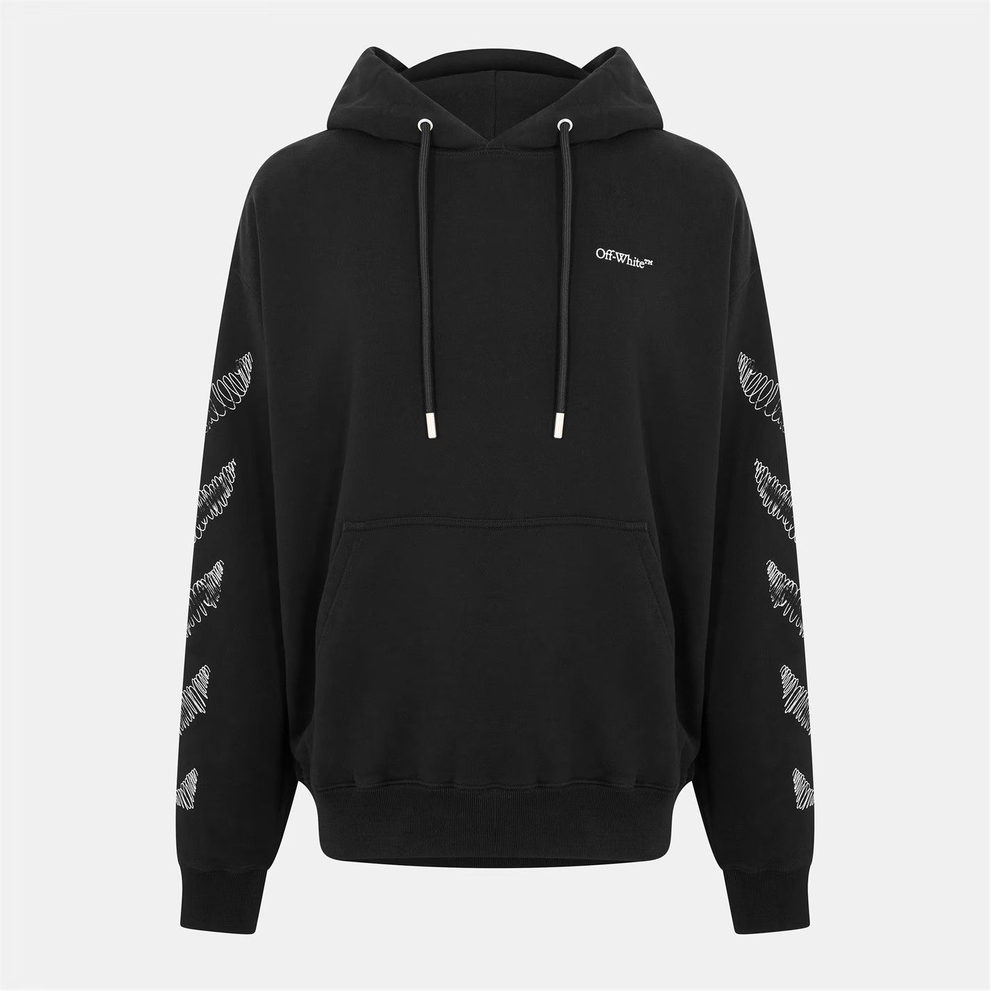 Off-White o1g2r1mq0226 Scrib Diag Pullover Hoodie In Black Size US S / EU 44-46 / 1 - 1 Thumbnail