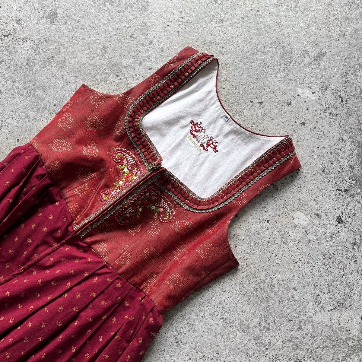 Sportalm Kitzbuhel Sportalm Womens Dirndl Dress Red Traditional Austrian Midi Size XL / US 12-14 / IT 48-50 - 5 Thumbnail