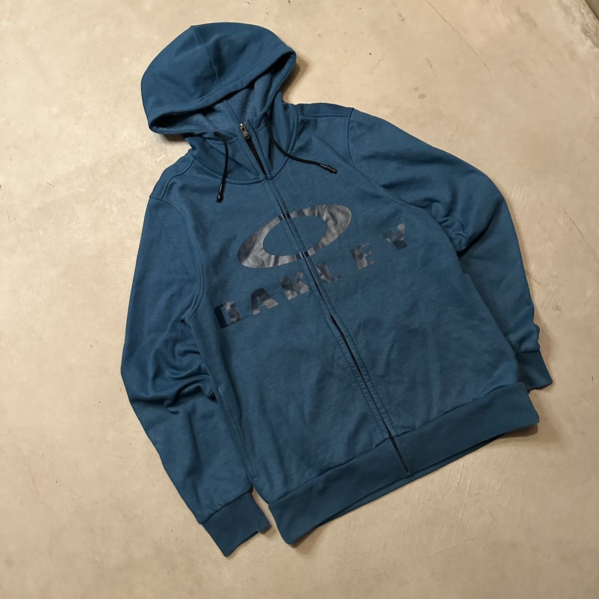 Oakley Turquoise Oakley Logo Zip Up Hoodie Size M Size US M / EU 48-50 / 2 - 1 Thumbnail