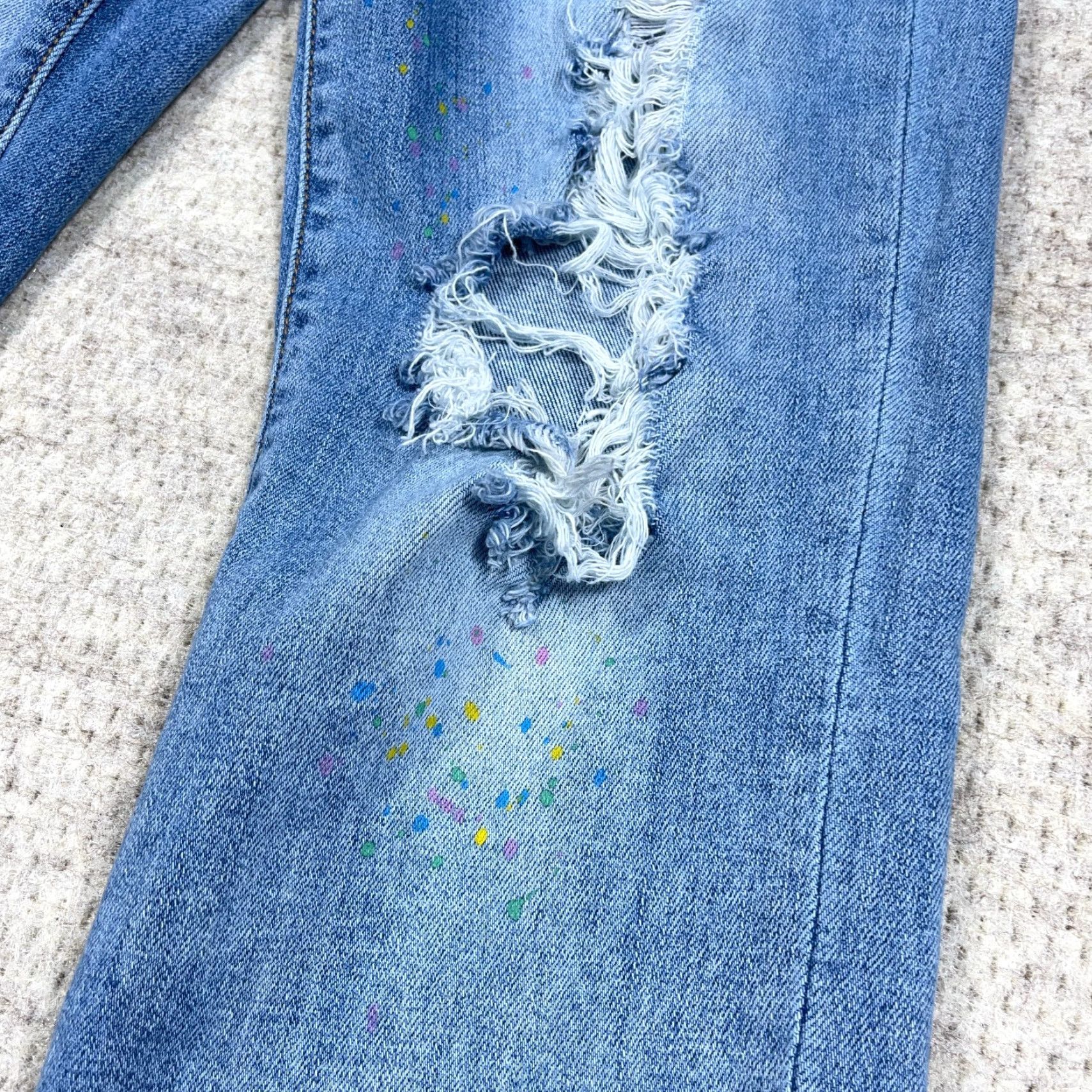 Vintage Judy Blue Jeans Women 3 Boyfriend Mid Wash Blue Distressed Pockets 5-Pocket Regular Size 26 in Waist 28 in Inseam Jeans Mens? Wait. Size 26" / US 2 / IT 38 - 7 Thumbnail