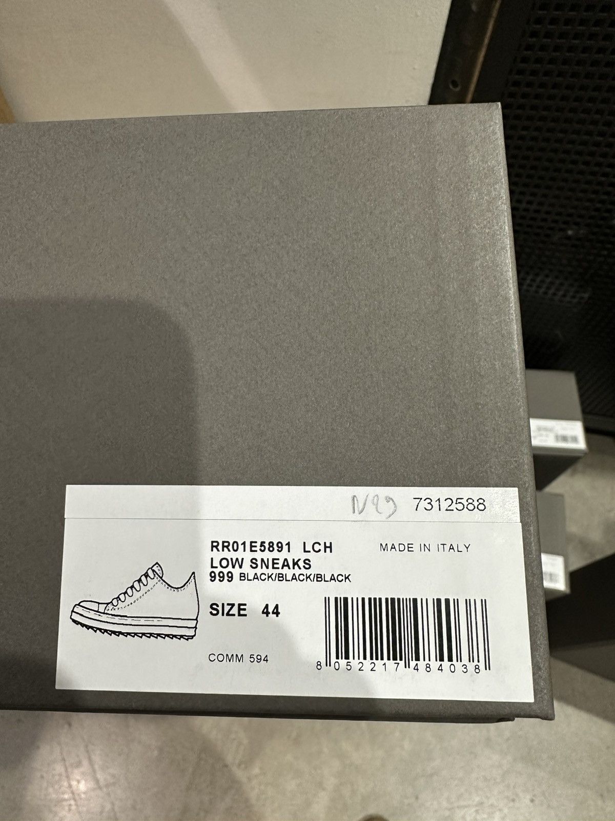 Rick Owens RICK OWENS - Low Sneaks Black Black Size US 11 / EU 44 - 8 Thumbnail