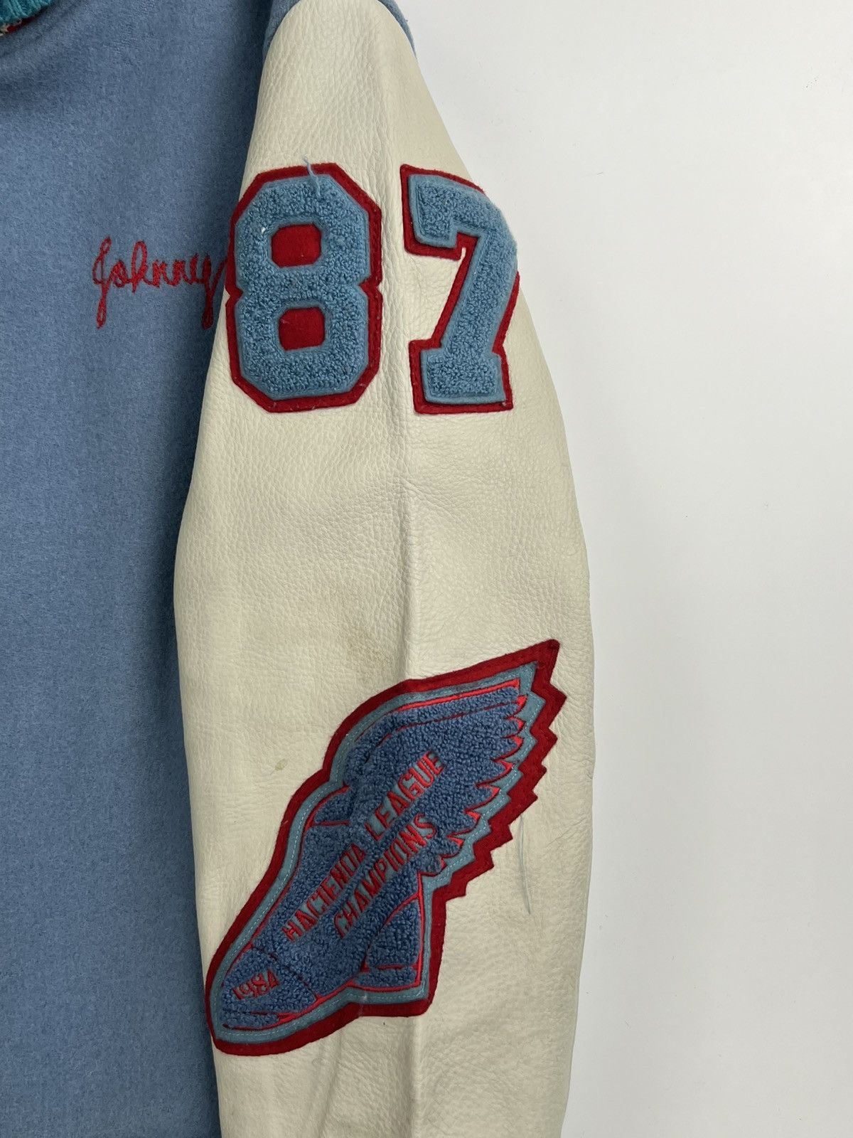Japanese Brand VINTAGE BLUE BUCK VARSITY JACKET Size US XXS / EU 40 - 6 Thumbnail