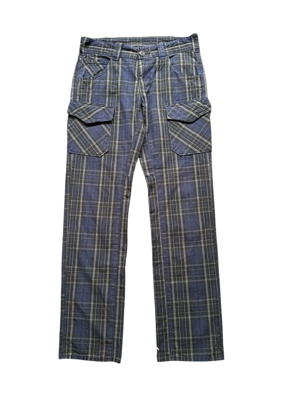 KOJIMA GENES 00's Bartack Japan Kojima Made cargo plaid pant Size US 32 / EU 48 - 1 Thumbnail