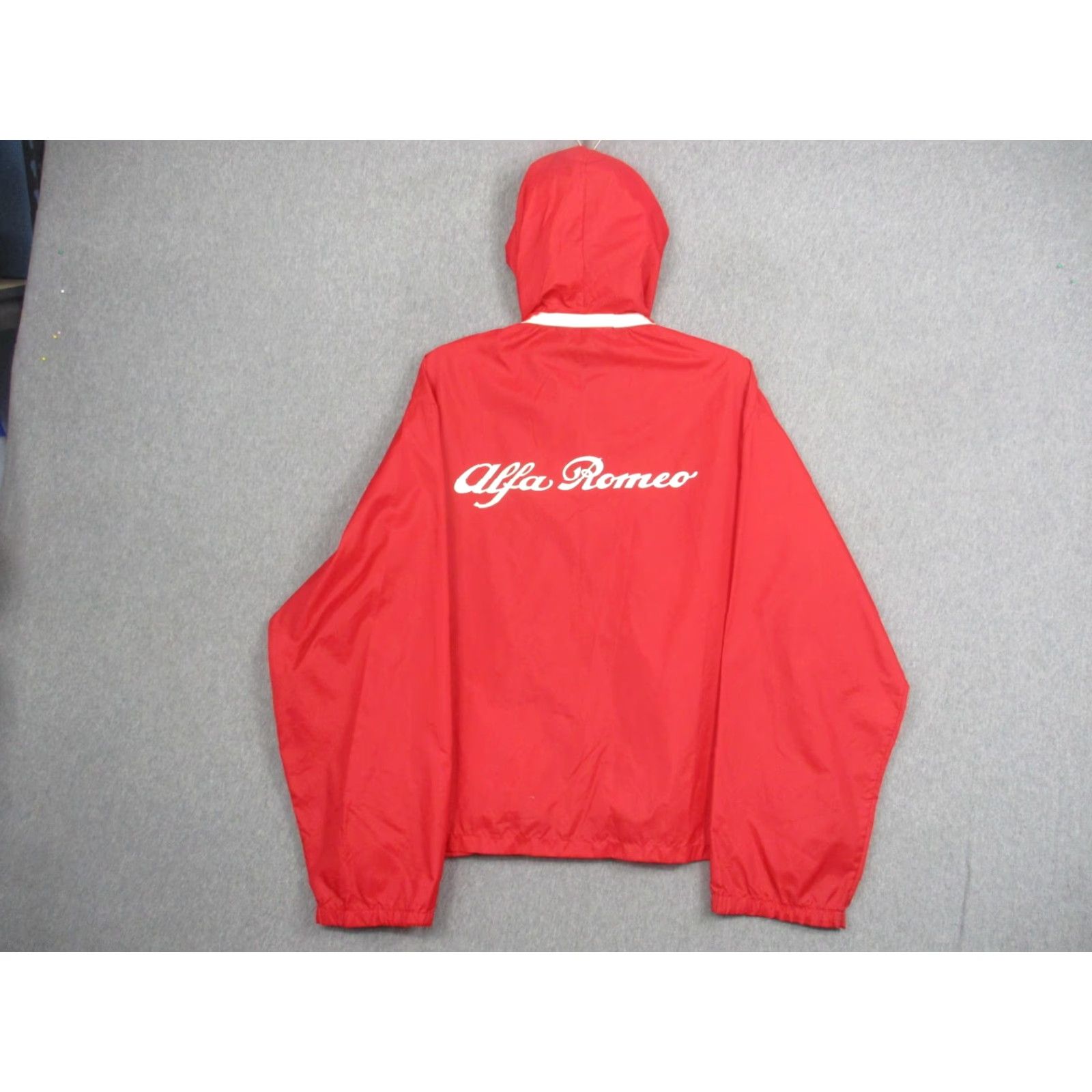 Champion VINTAGE Alfa Romeo Jacket Mens XL Red Hooded Windbreaker Nylon 60s Size US XL / EU 56 / 4 - 7 Thumbnail