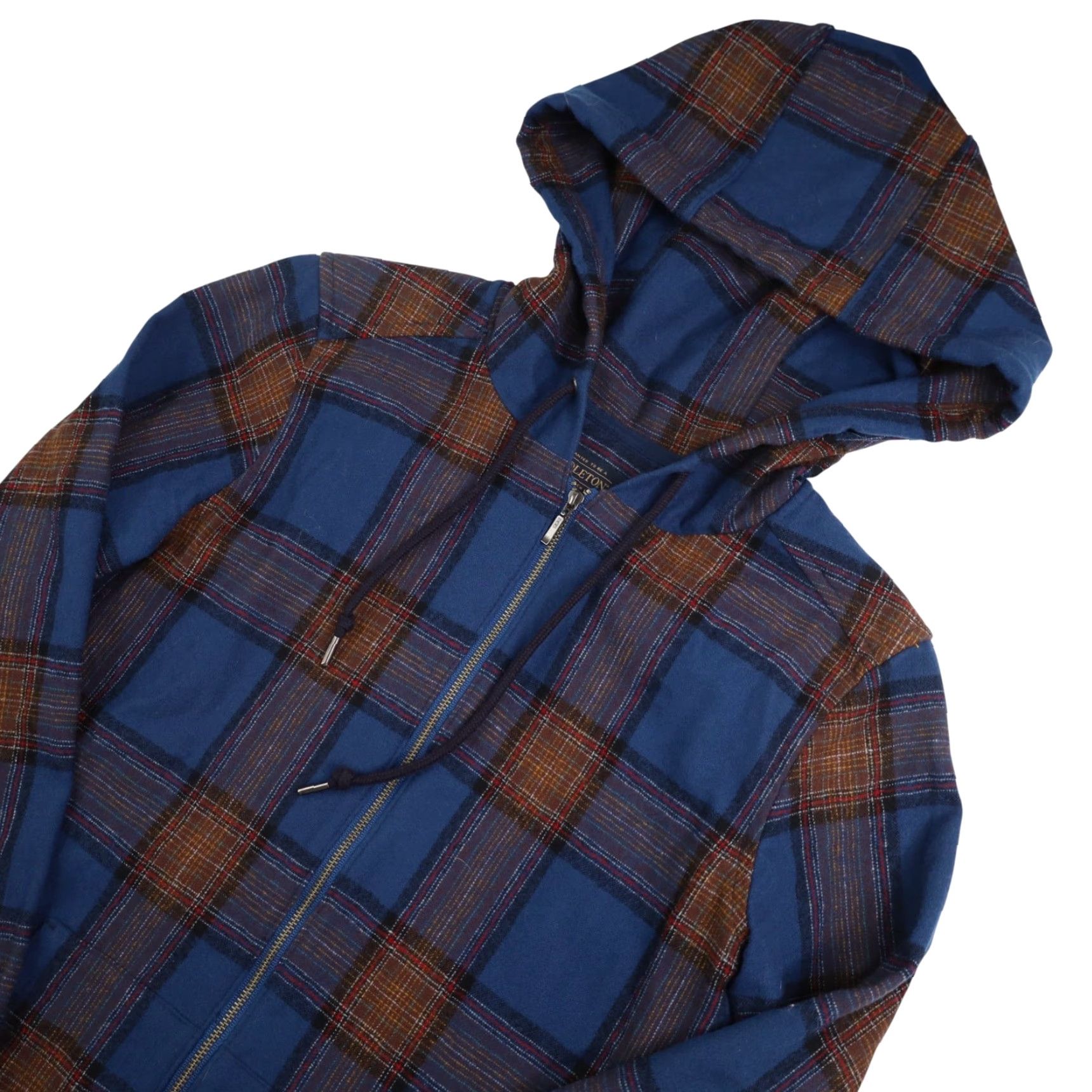 Pendleton VINTAGE Pendleton Womens XXS %100 Wool Plaid Hoodie Size XXS / US 00 / IT 34 - 2 Thumbnail