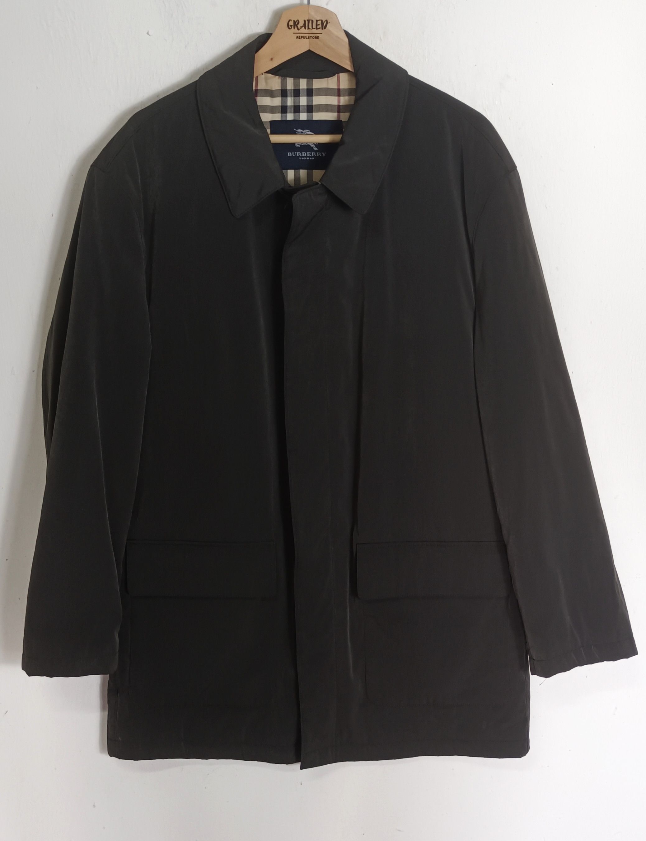 Burberry 90s🔥 Burberry London Nova Check Long Coat Size US L / EU 52-54 / 3 - 4 Thumbnail