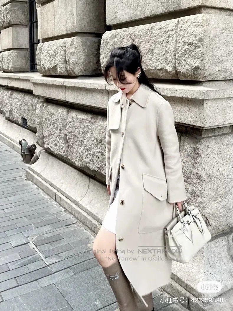 Hermes Hermes Beige cashmere coat Size XS / US 0-2 / IT 36-38 - 2 Thumbnail