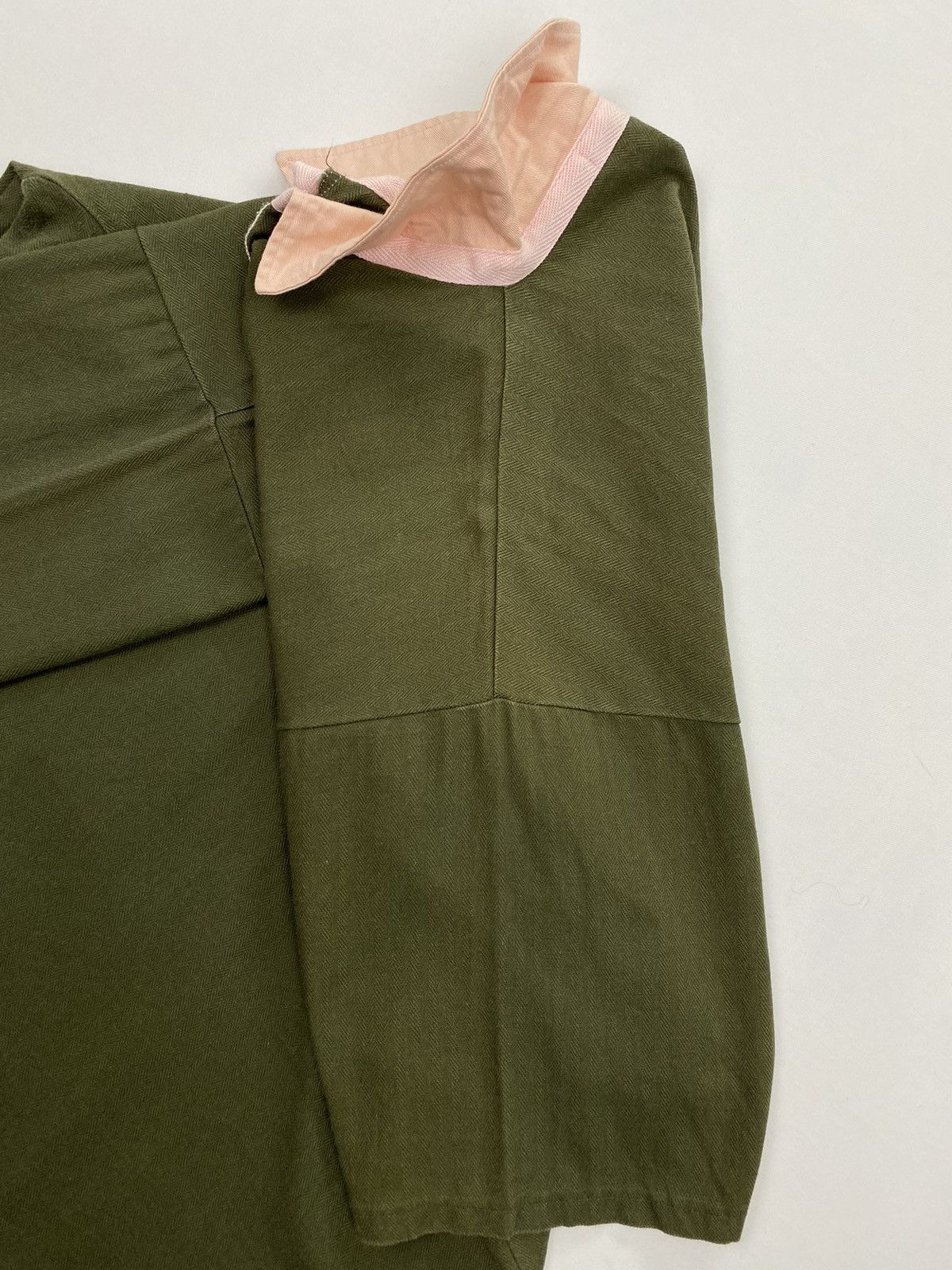 Japanese Brand Larry PGC By Progetto Herringbone Twill Shirt Size US M / EU 48-50 / 2 - 11 Thumbnail