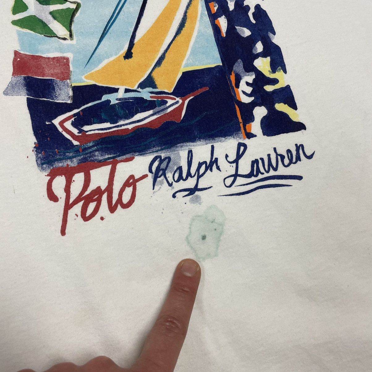 Designer × Polo Ralph Lauren Polo Ralph Lauren Classic Fit Sailboat Graphic T Shirt Size US L / EU 52-54 / 3 - 6 Thumbnail