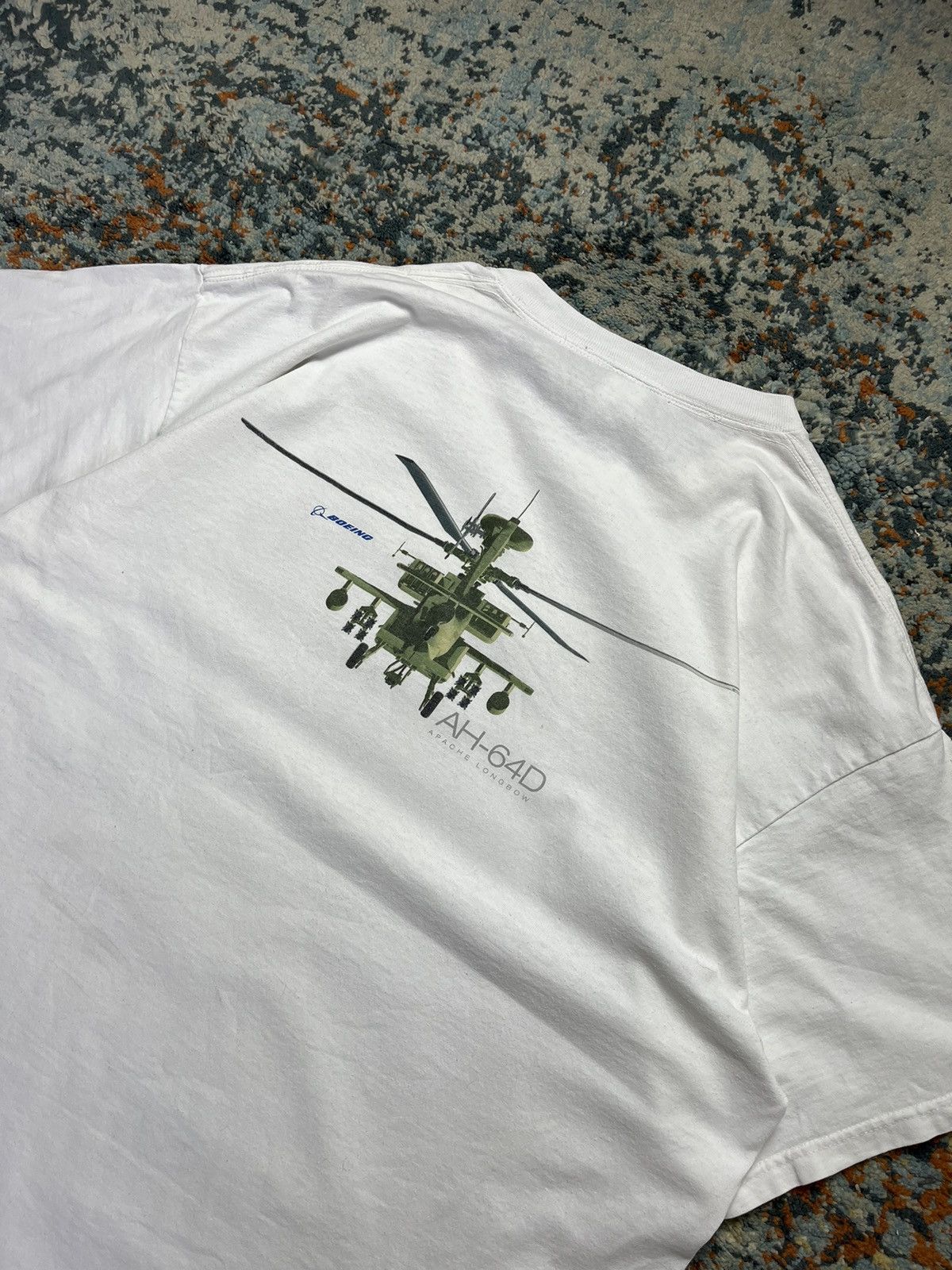 Vintage Vintage 90s AH-64 Apache longbow helicopter graphic tee Size US XXL / EU 58 / 5 - 6 Thumbnail