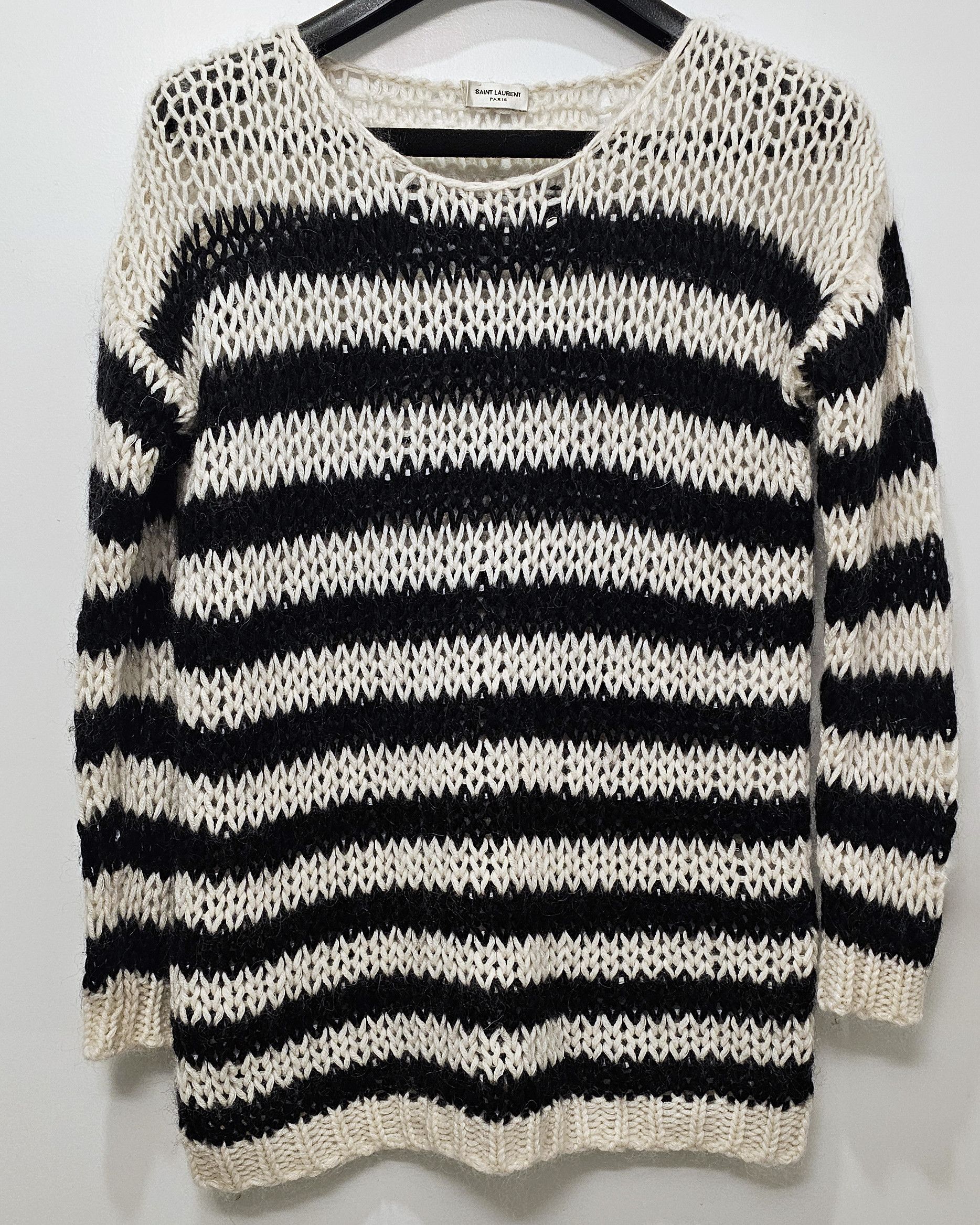 Saint Laurent Paris FW15 Striped Knit Mohair Sweater Size US XS / EU 42 / 0 - 1 Thumbnail