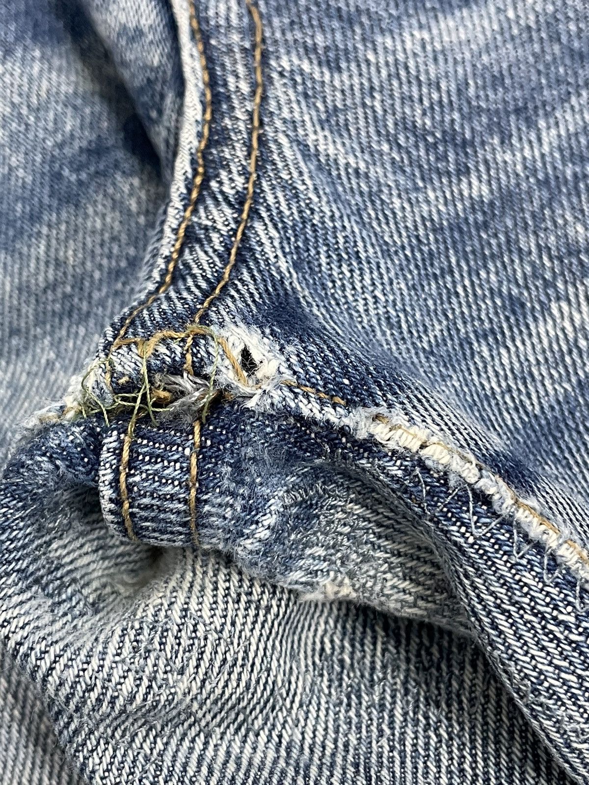 Blue Blue Japan × Japan Blue × Japanese Brand Vintage Y2k Blueway Repaired Japan Denim Pants (AB39) Size US 29 - 11 Thumbnail