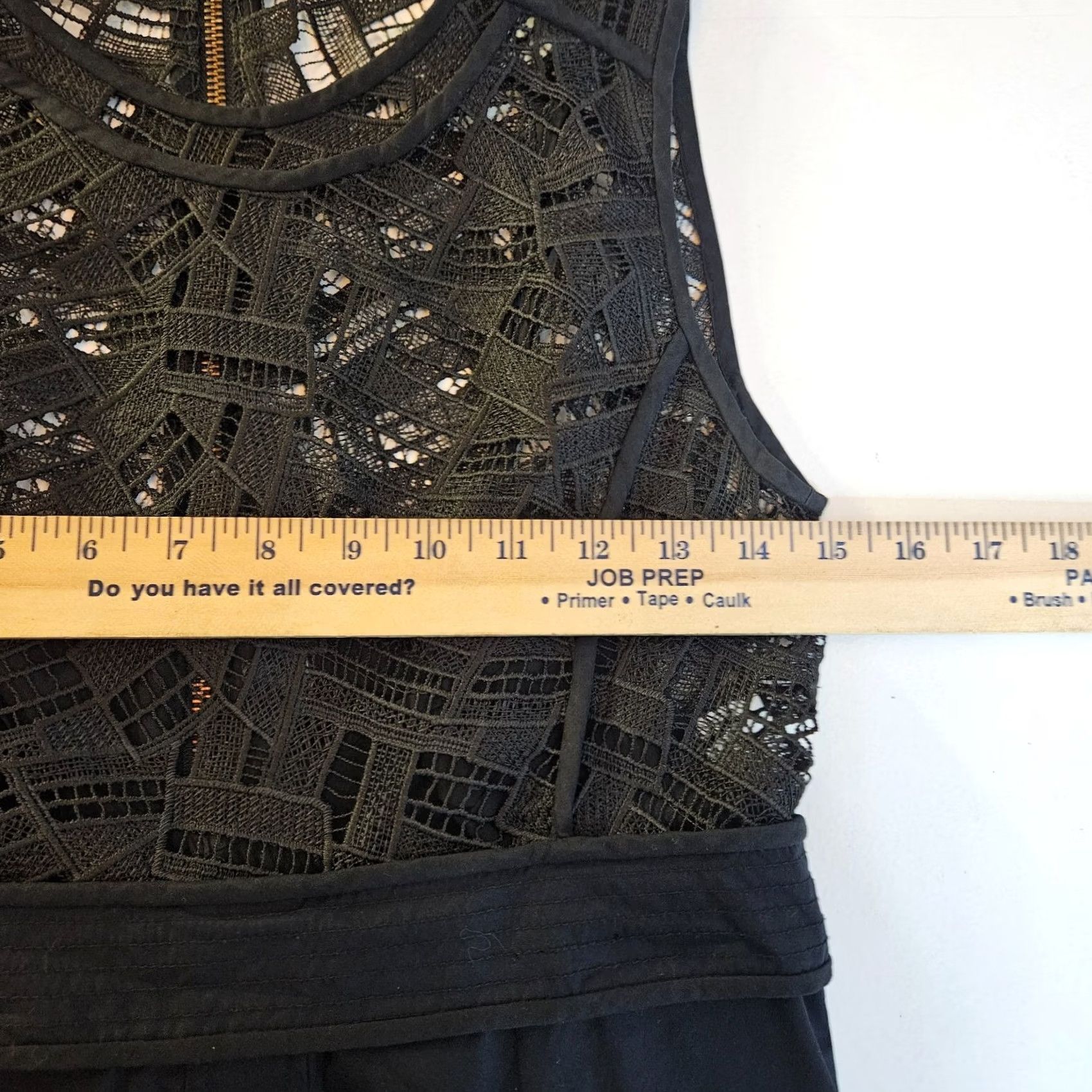 Veronica Beard VERONICA BEARD Black Lace Sleeveless Cotton Top Size 0 Blouse Women Crew Neck Casual Addl Flaws Free Label Size XS / US 0-2 / IT 36-38 - 2 Thumbnail
