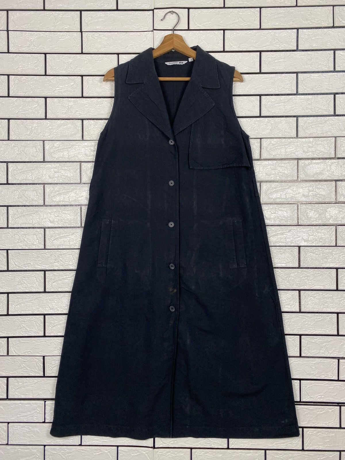 JW Anderson 📌Rich Black Long Jacket Sleeveless Uniqlo JW Anderson Size US M / EU 48-50 / 2 - 2 Thumbnail